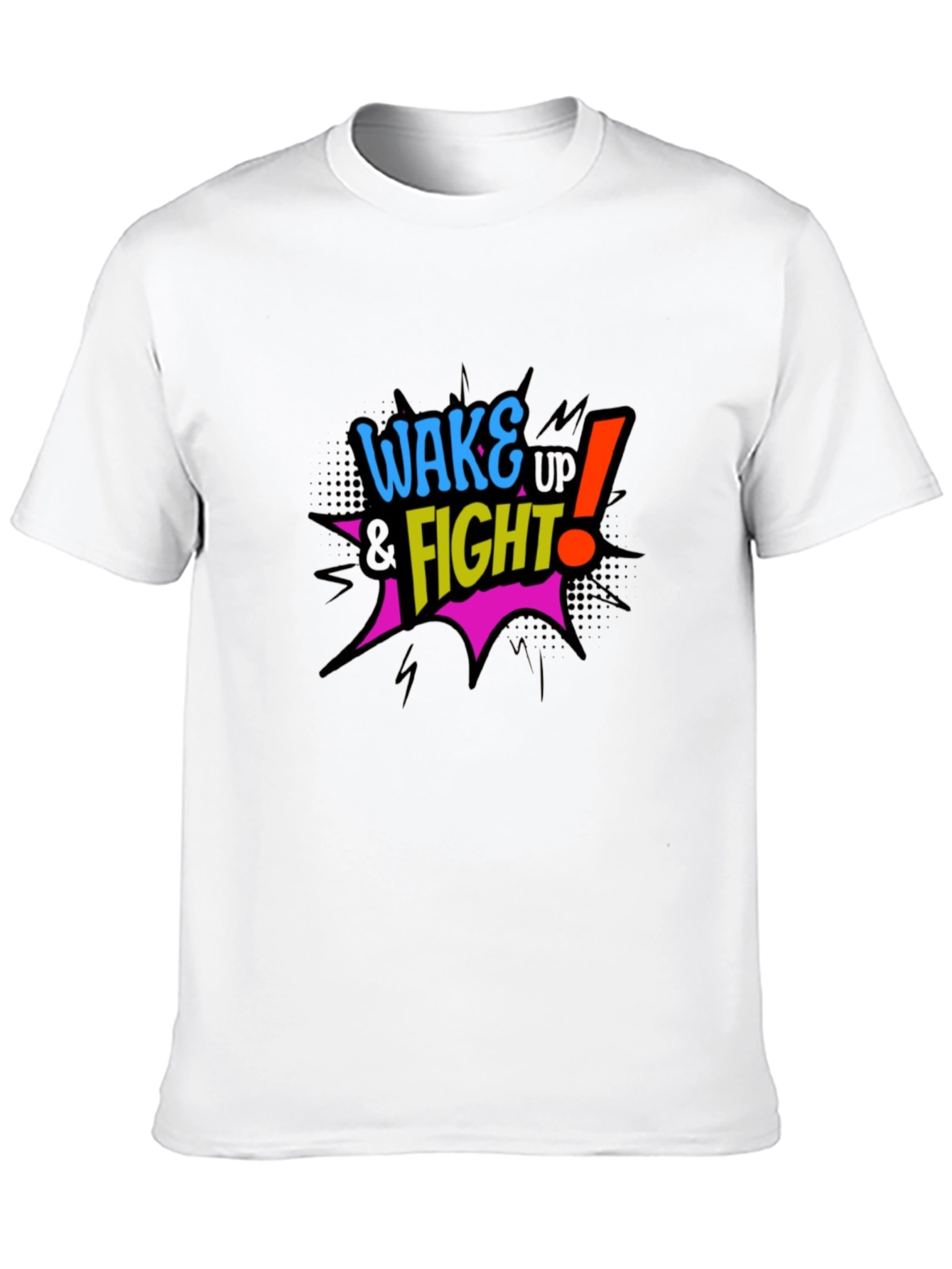 Wake Up & Fight Graphic Black T-Shirt
