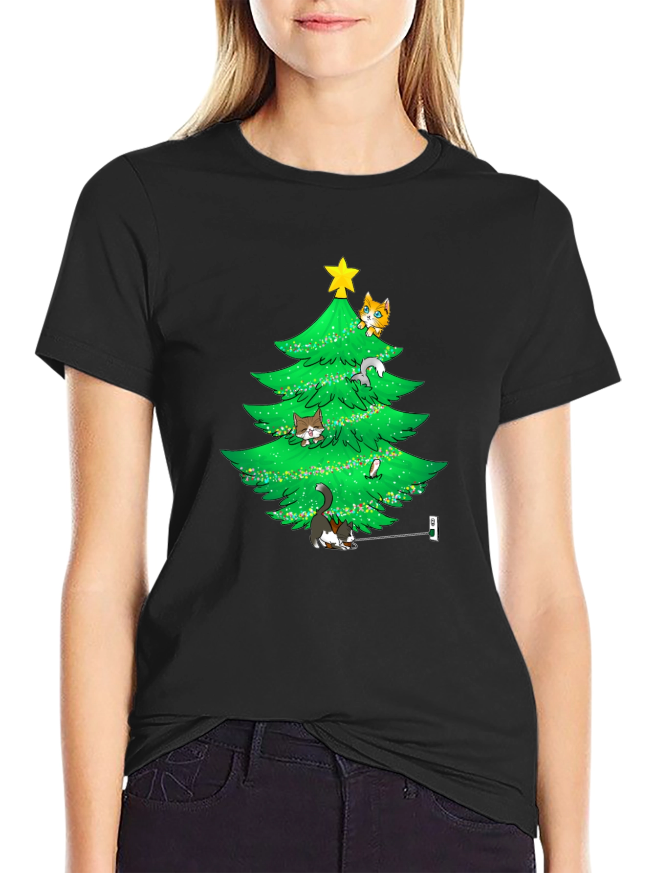 Cat Christmas Tree T-Shirt