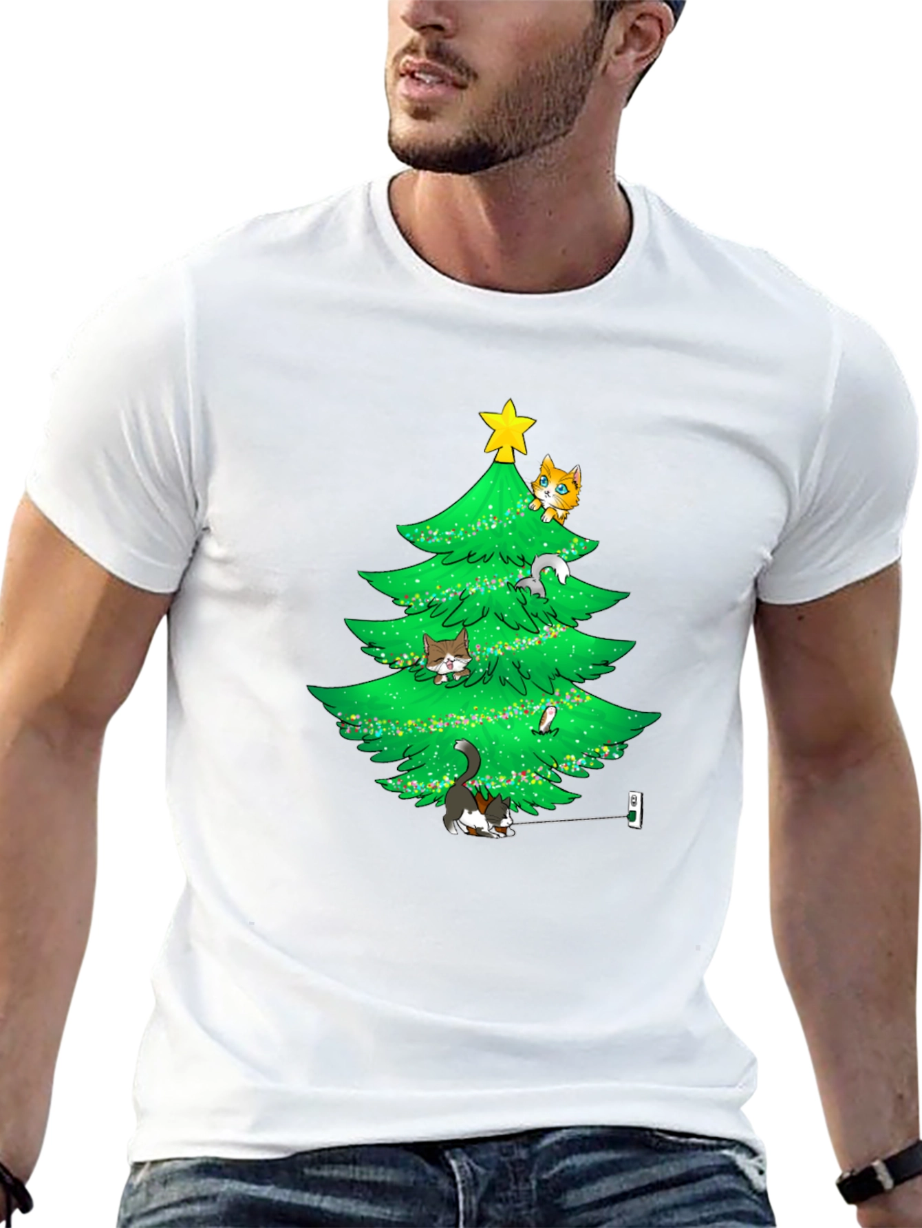 Cat Christmas Tree T-Shirt