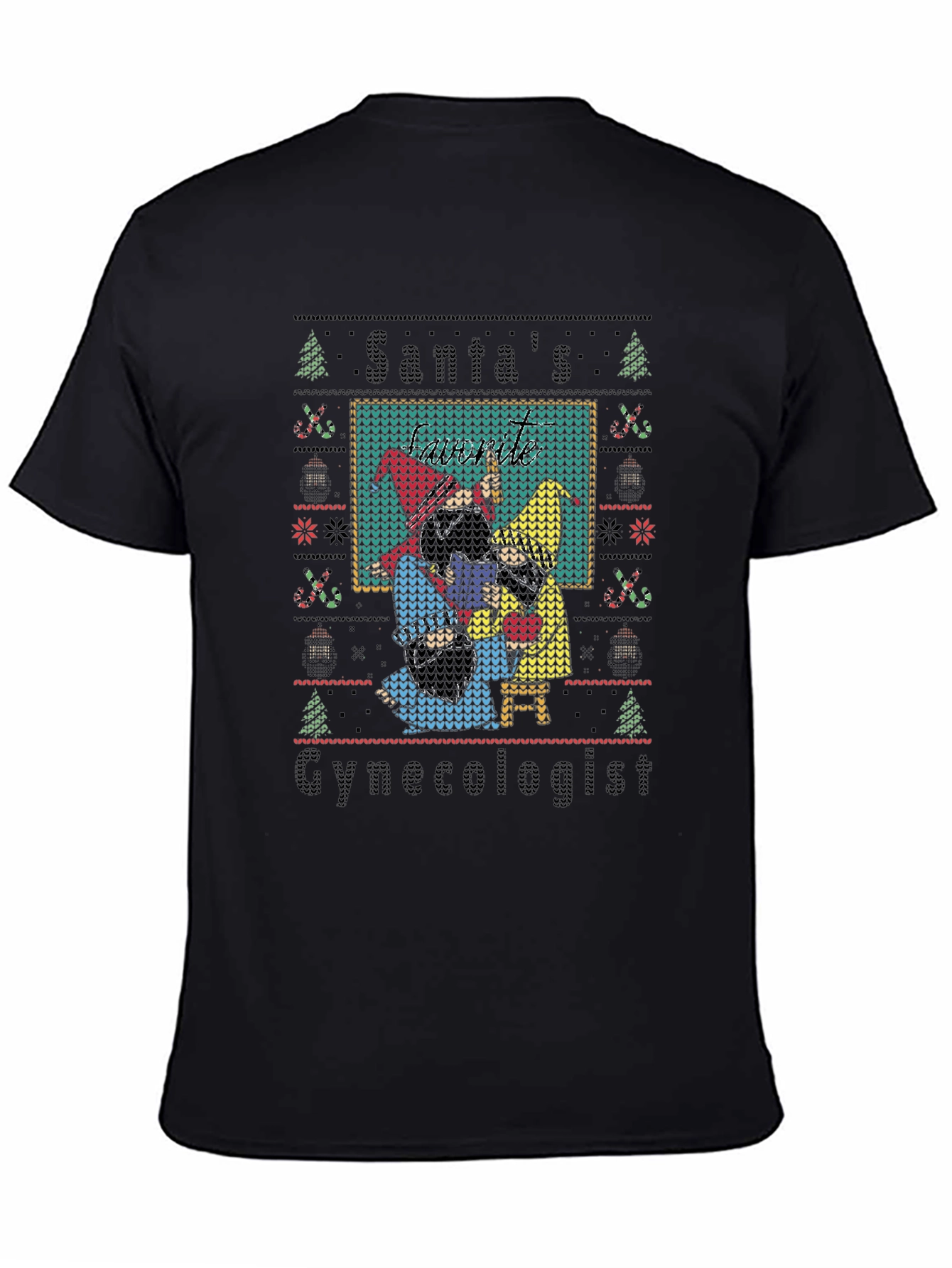 Santas Gynecologist Ugly Christmas Sweater T-Shirt