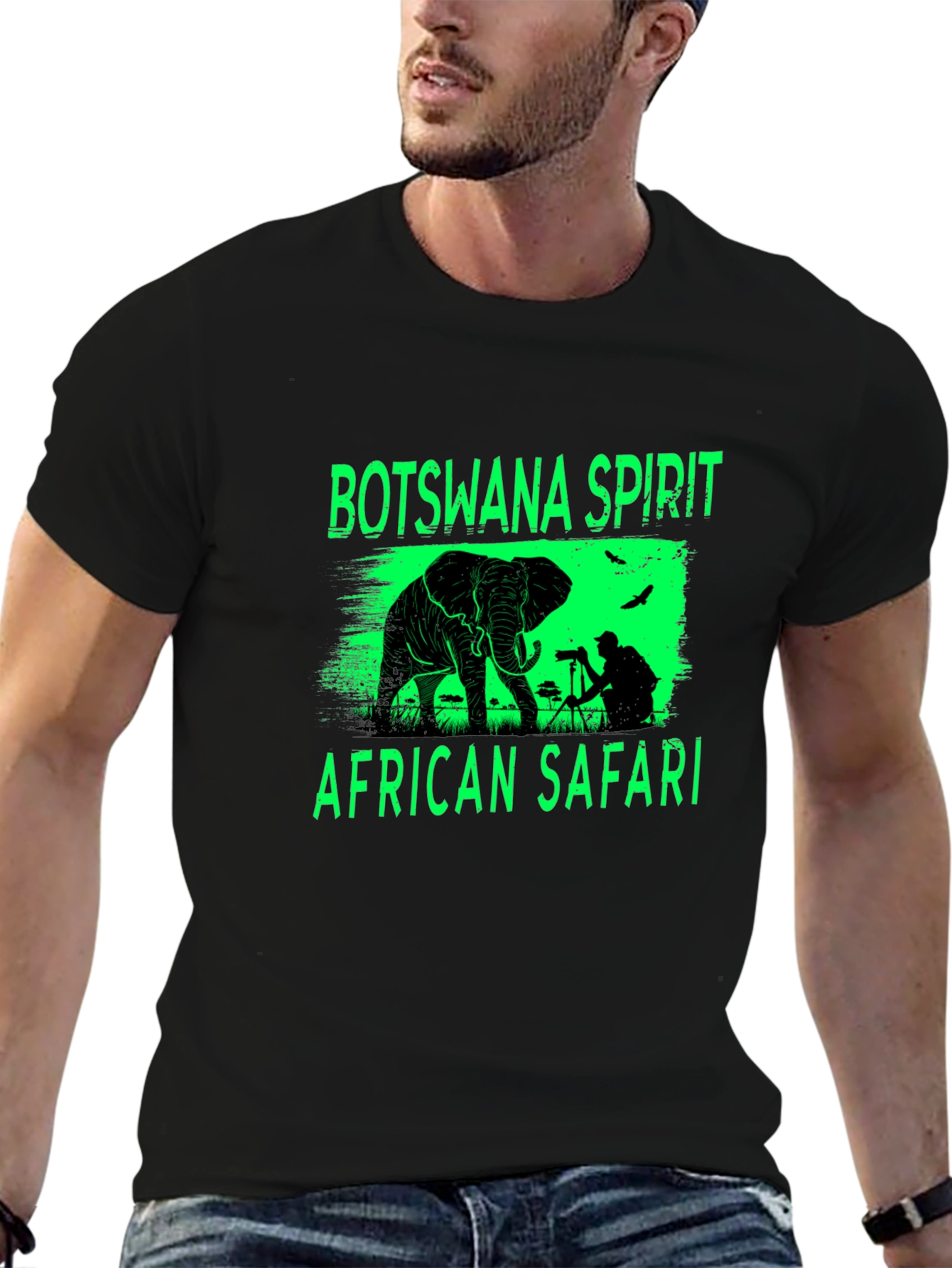 Botswana Safari T-Shirt - African Wildlife Graphic Tee