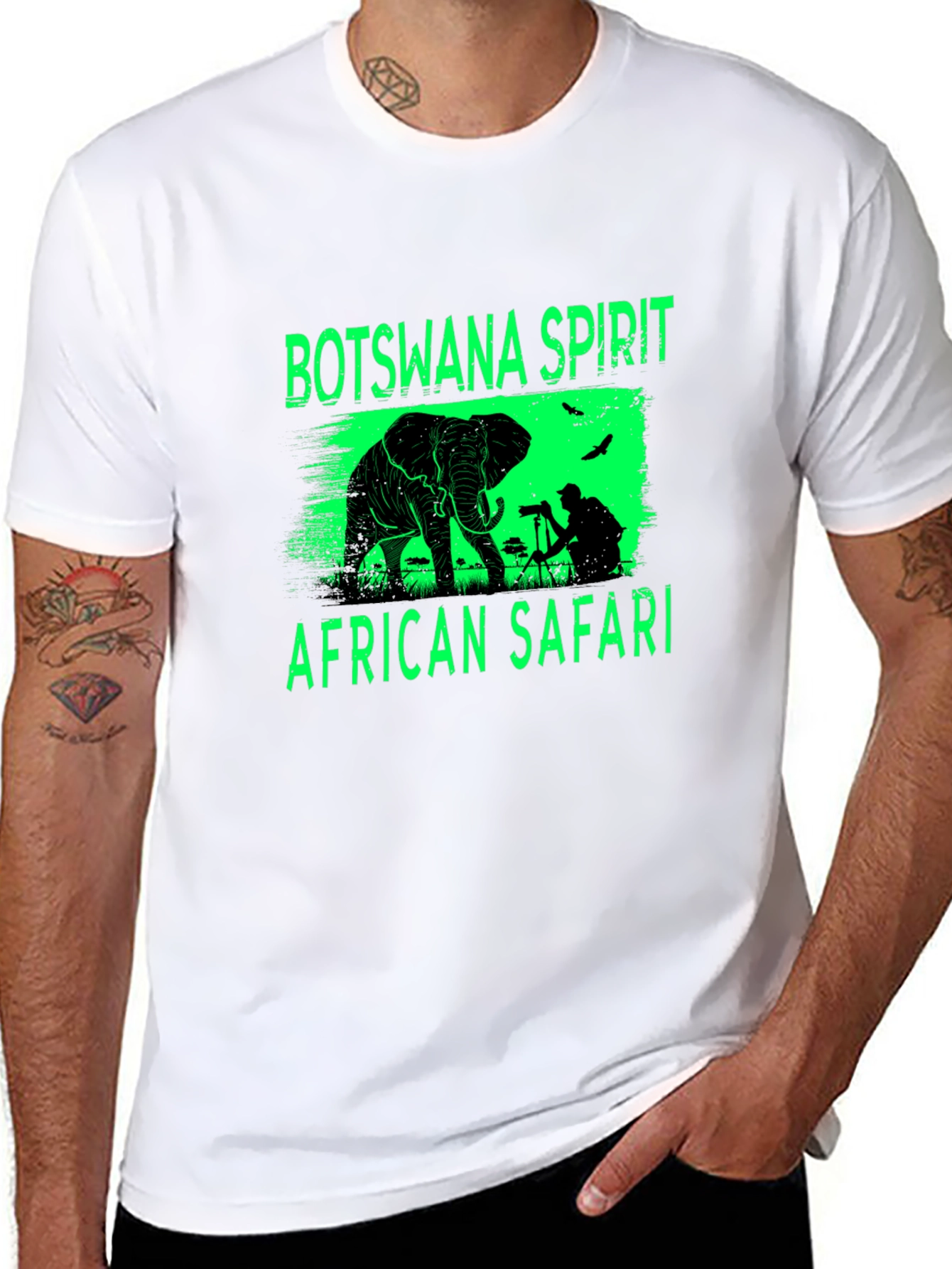 Botswana Safari T-Shirt - African Wildlife Graphic Tee