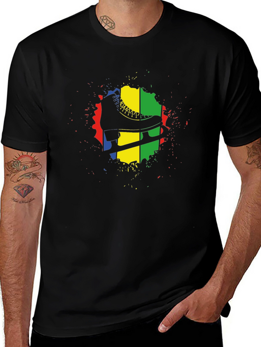 Retro Roller Skate T-Shirt - Colorful Design