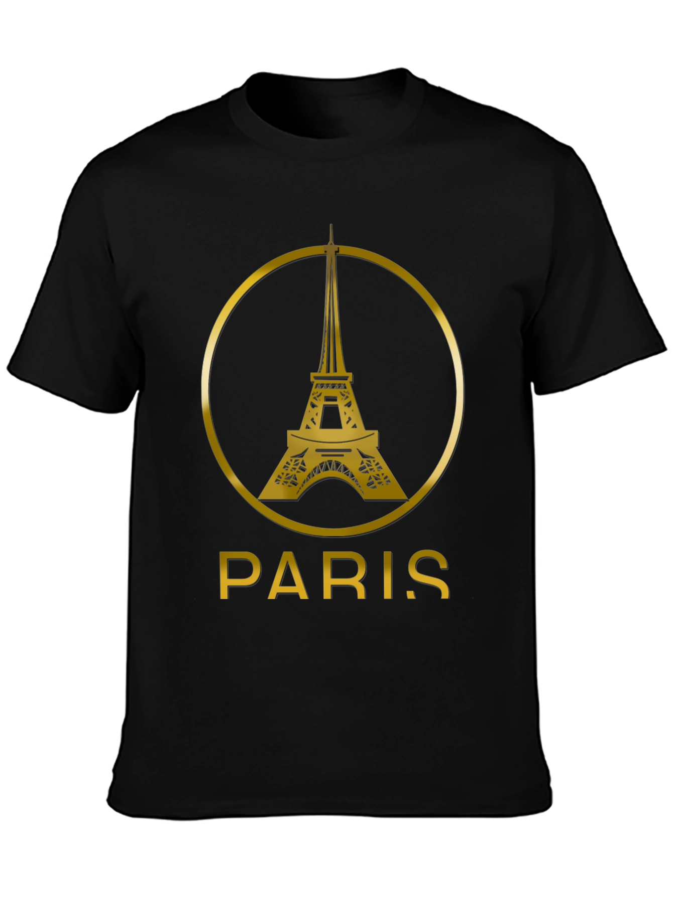 Paris Eiffel Tower Black T-Shirt