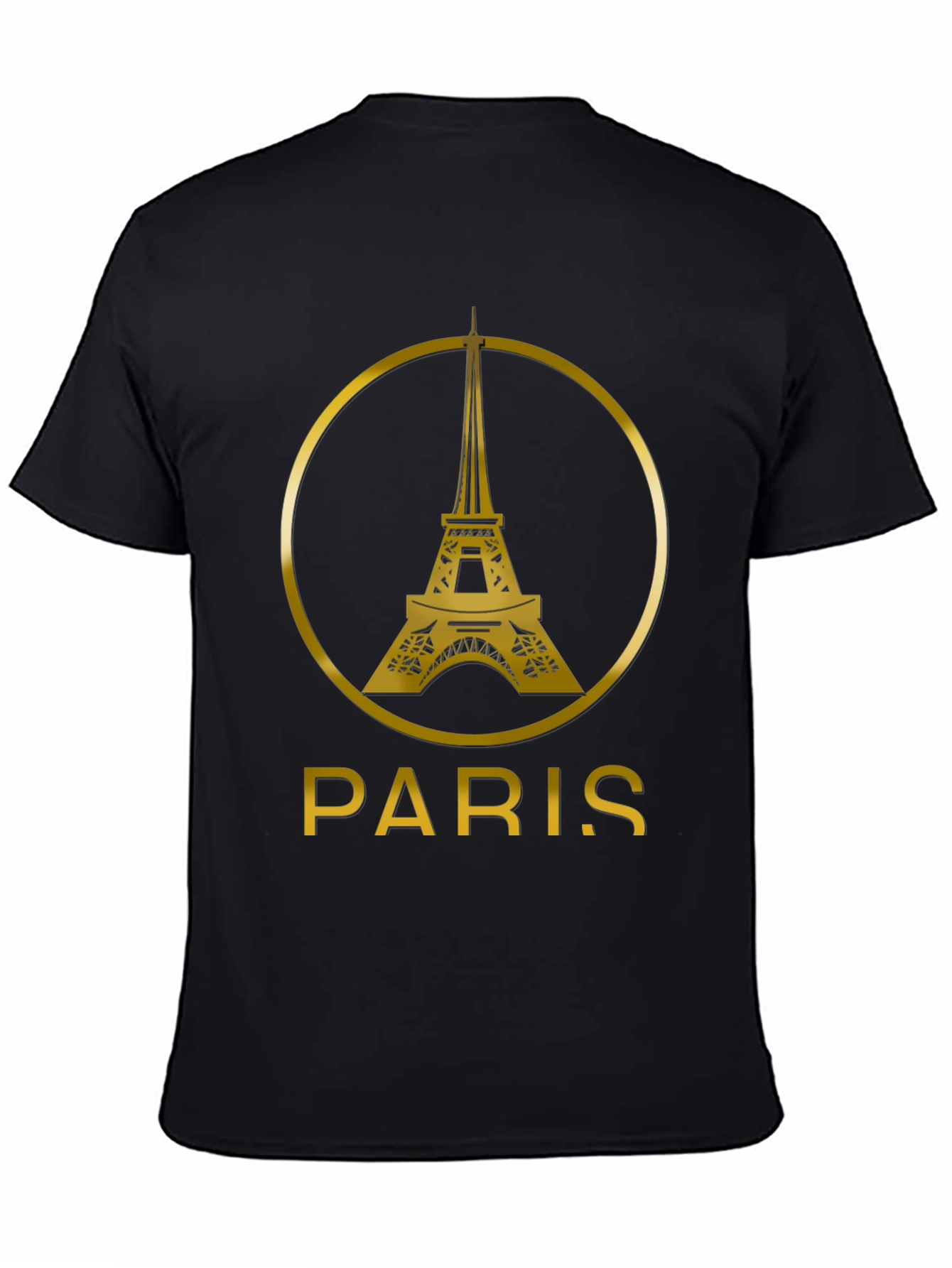 Paris Eiffel Tower Black T-Shirt