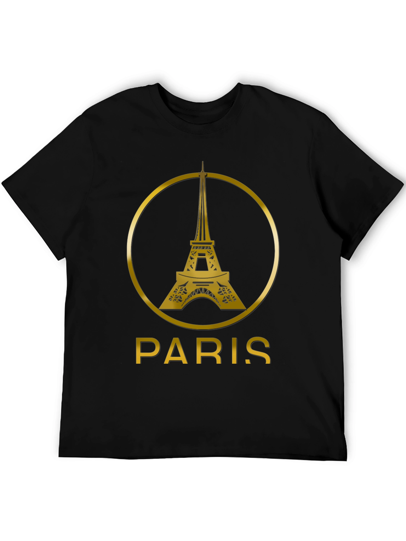 Paris Eiffel Tower Black T-Shirt