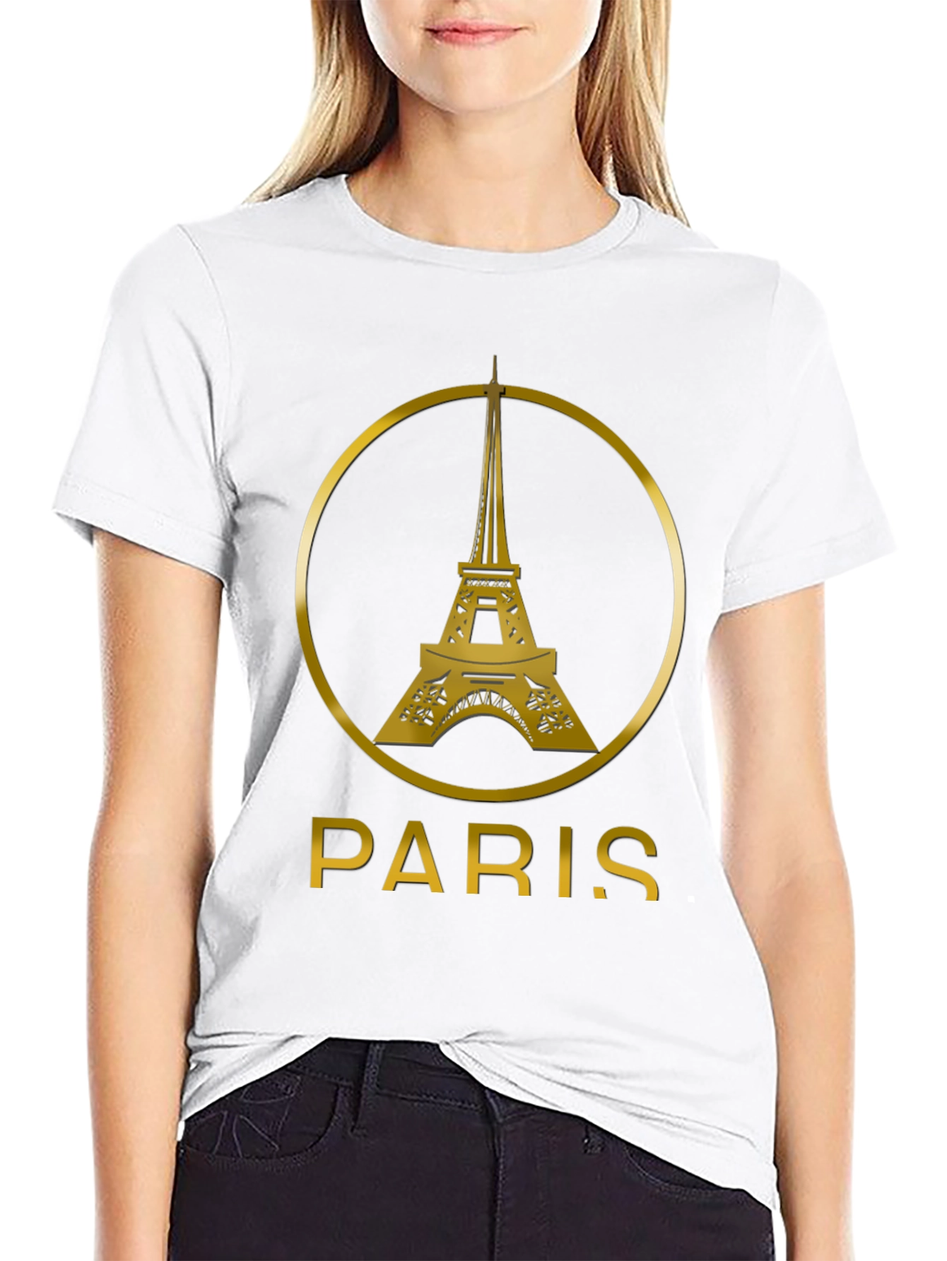 Paris Eiffel Tower Black T-Shirt