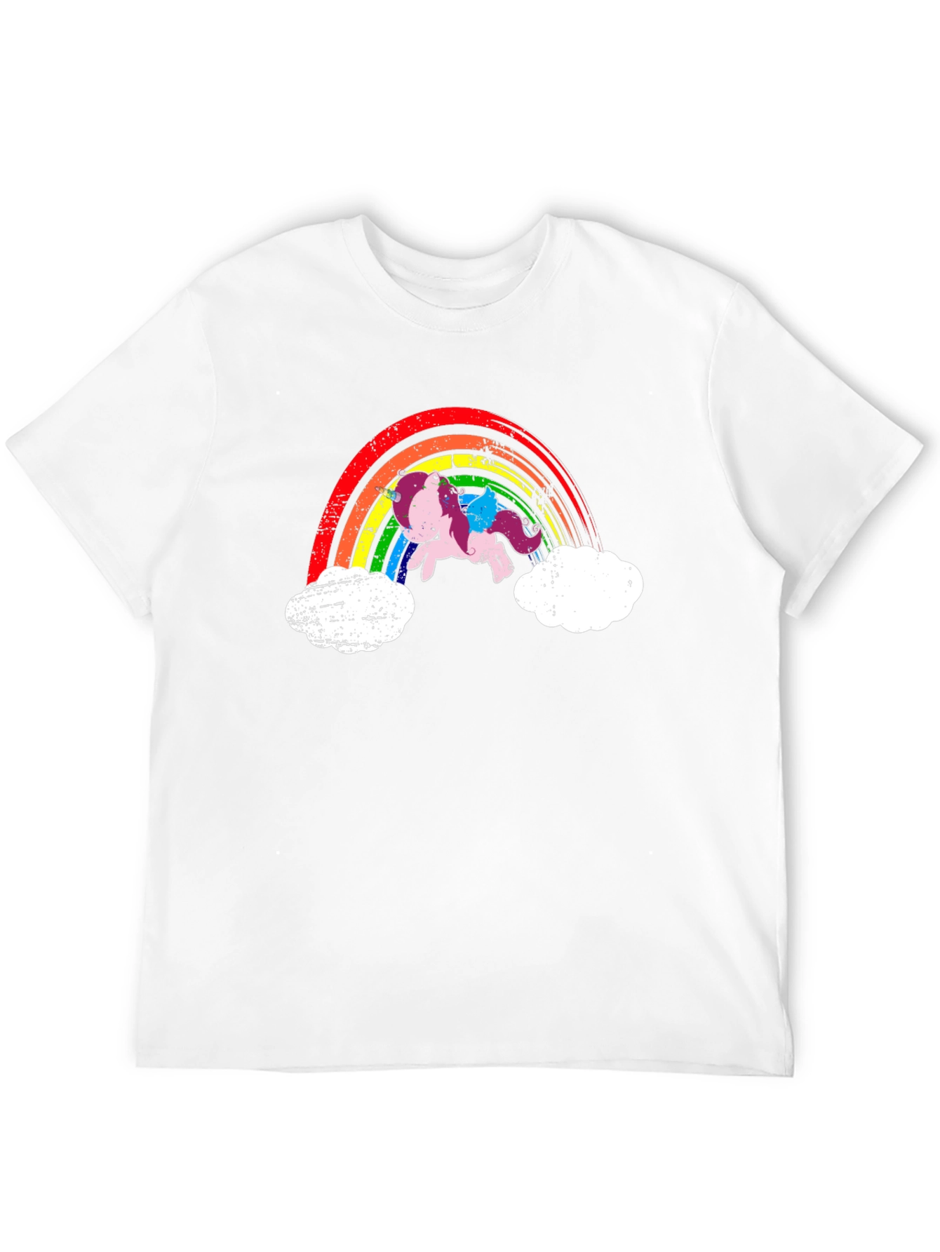 Rainbow Unicorn Black T-Shirt