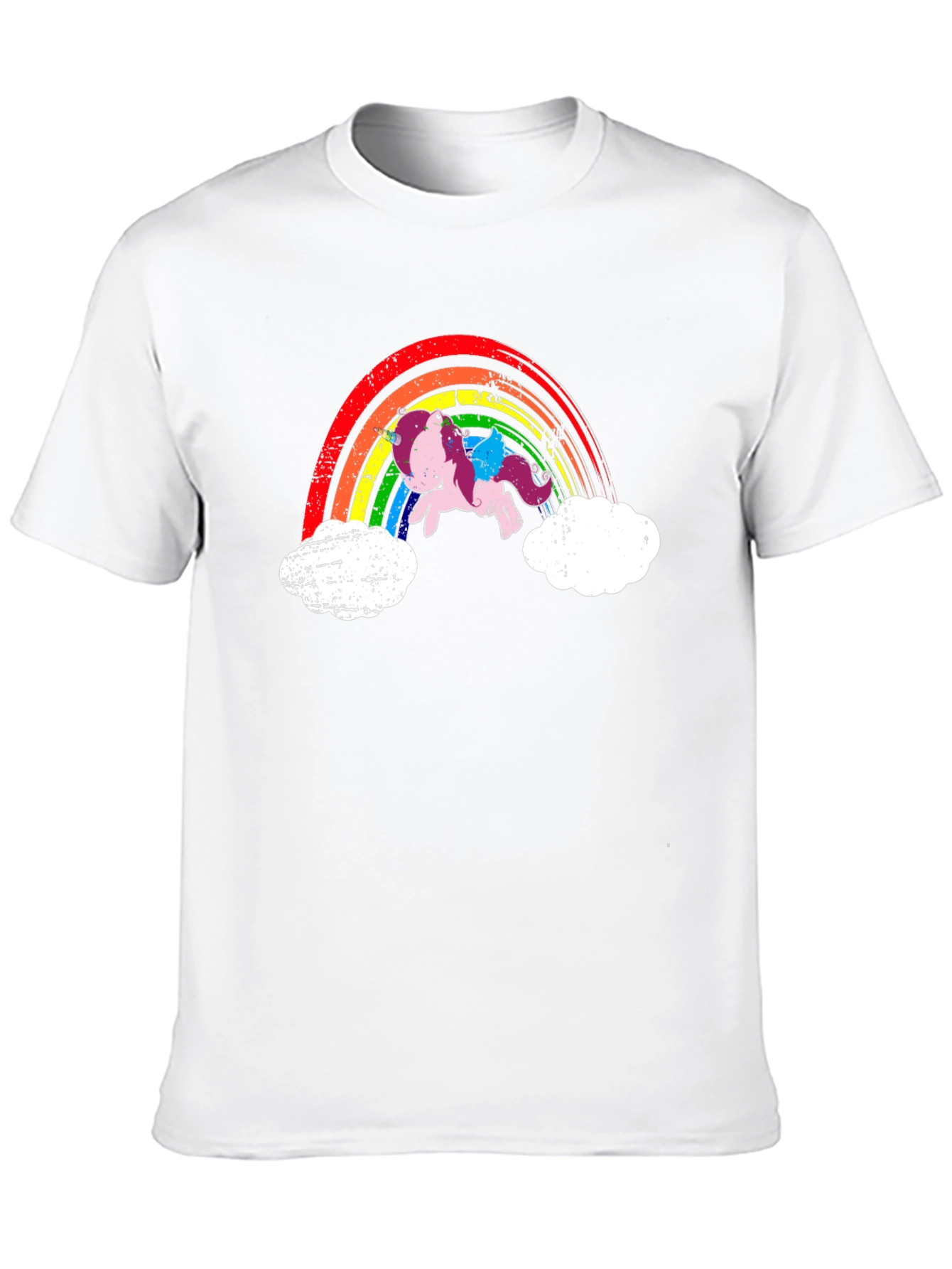 Rainbow Unicorn Black T-Shirt
