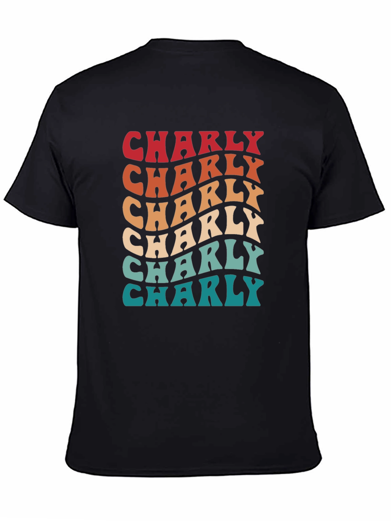 Retro Charly T-Shirt - Groovy Name Design