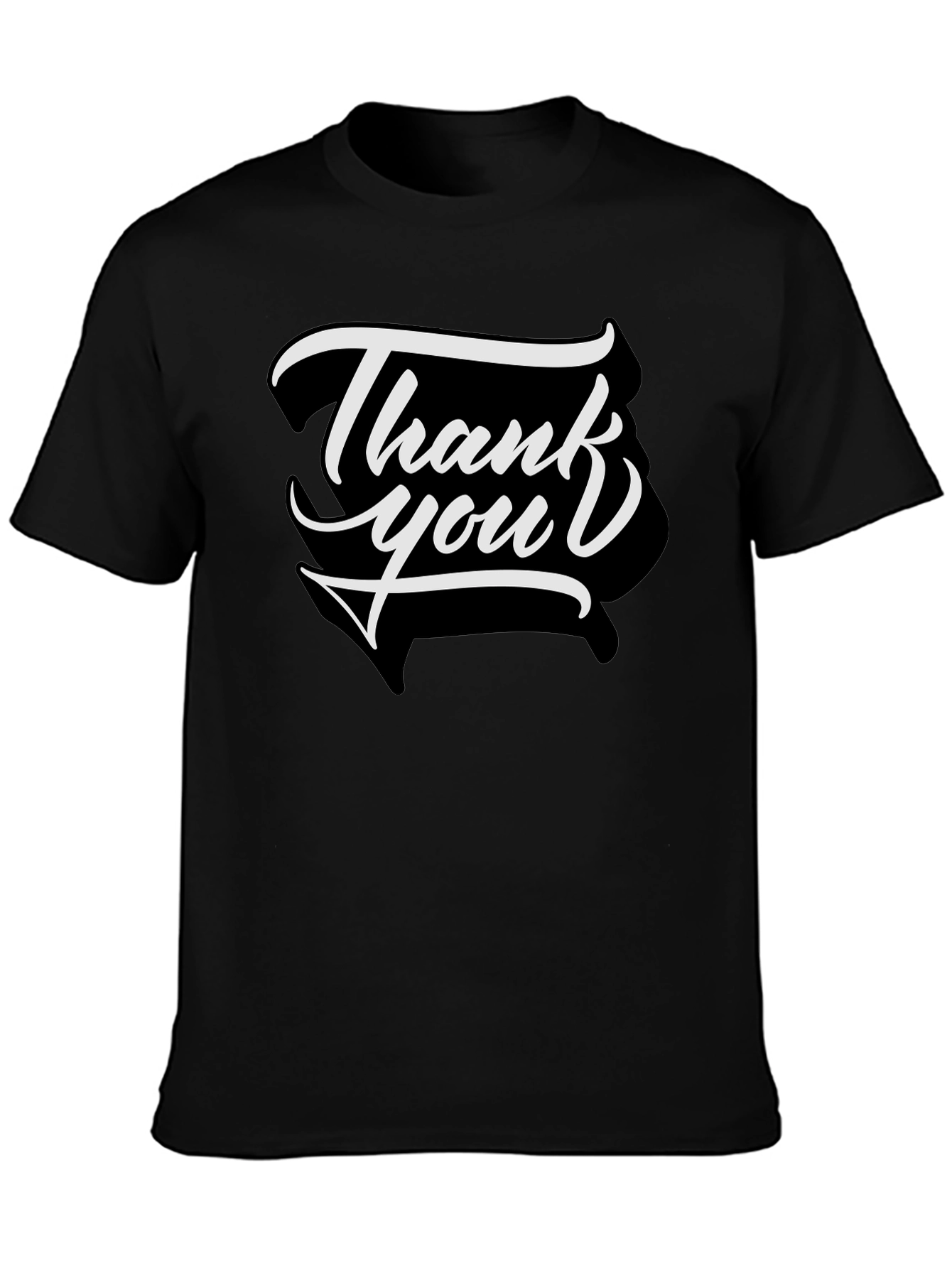 Thank You Graphic Tee - Stylish Cotton Blend T-Shirt