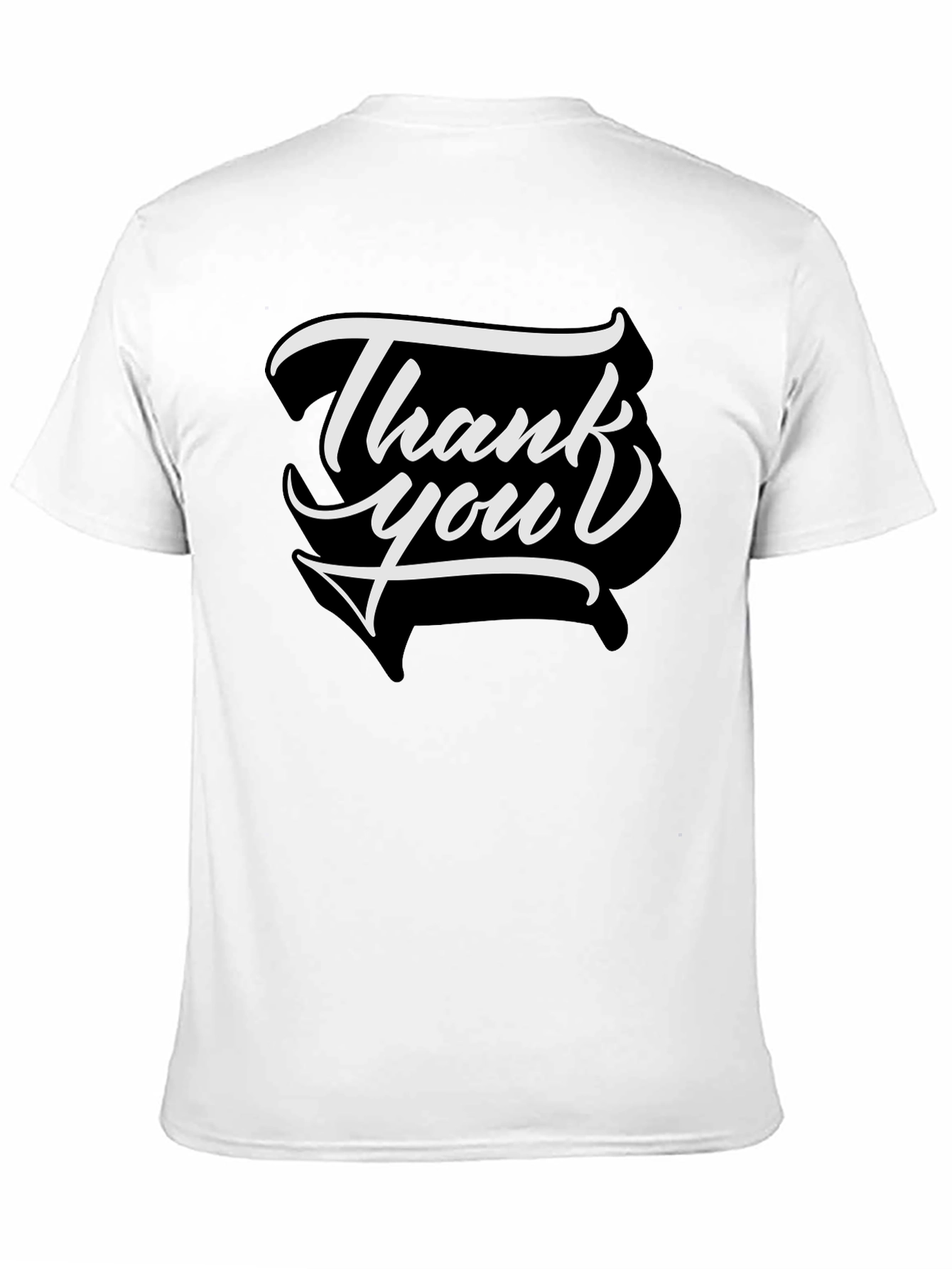 Thank You Graphic Tee - Stylish Cotton Blend T-Shirt