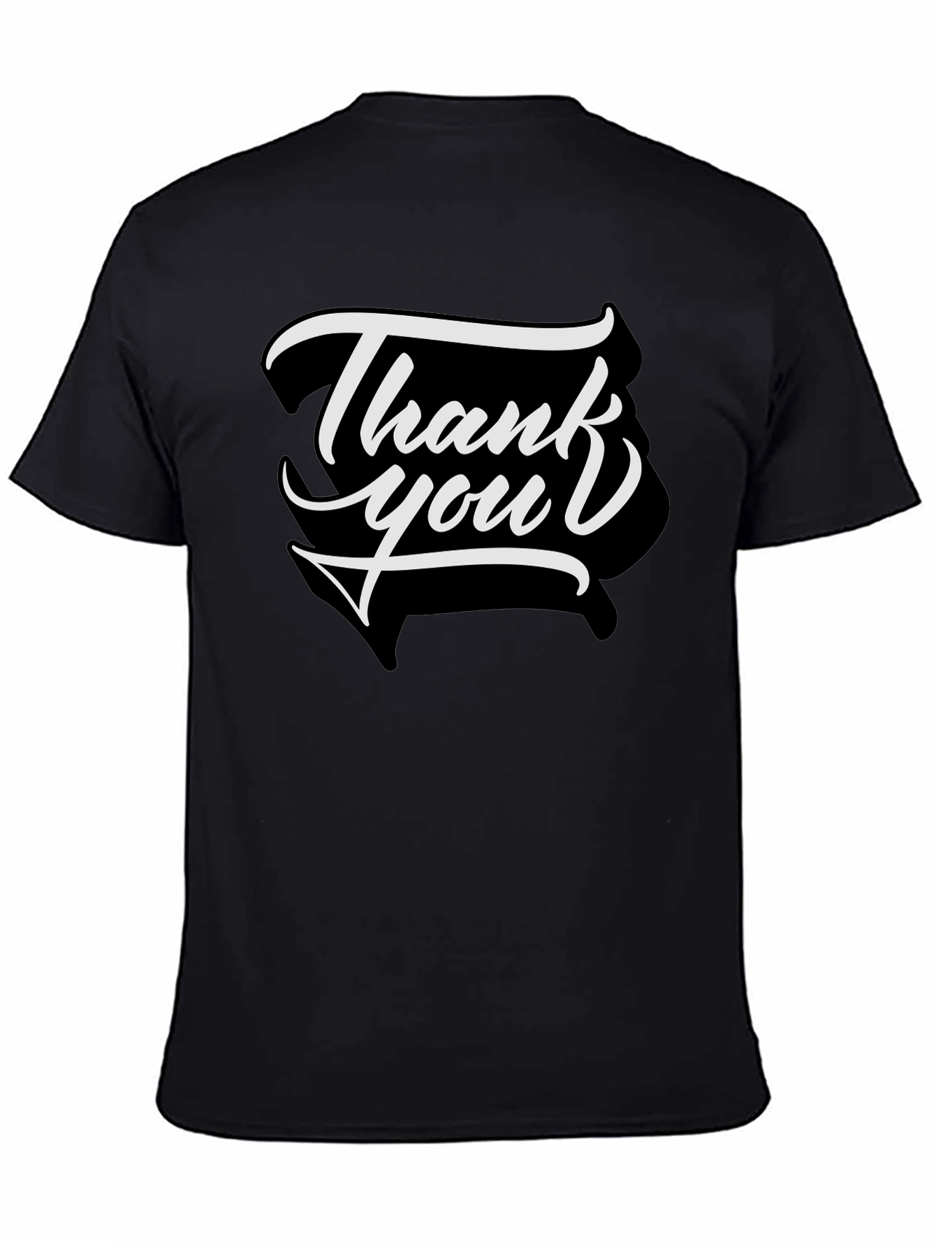 Thank You Graphic Tee - Stylish Cotton Blend T-Shirt