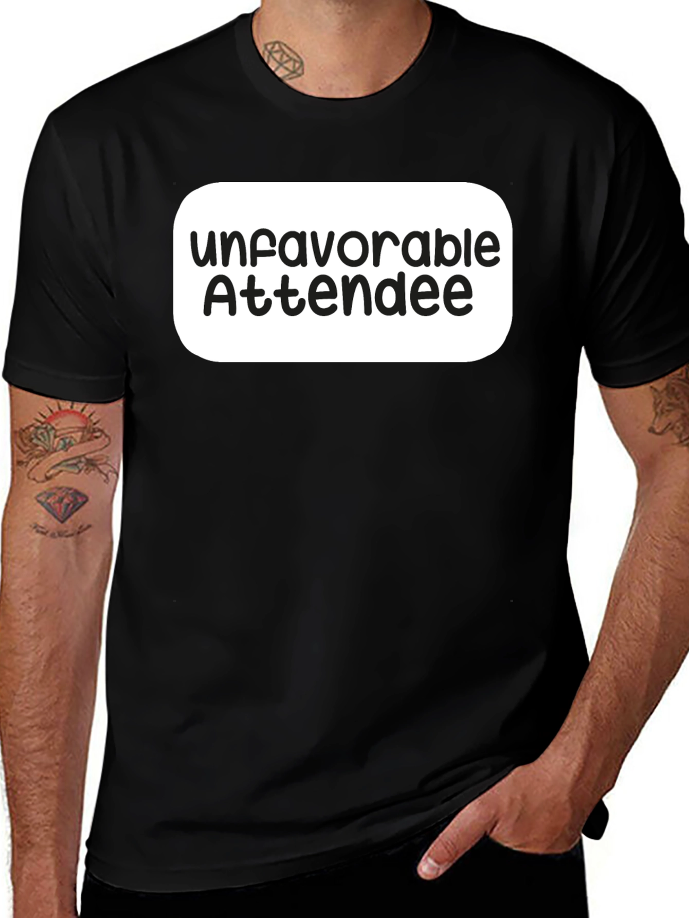 Unfavorable Attendee Black T-Shirt