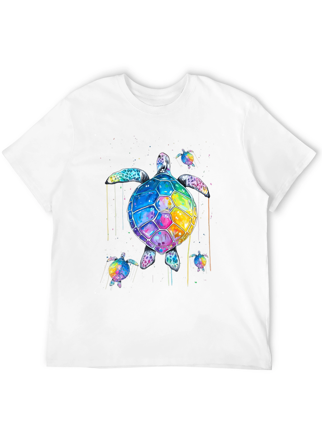 Rainbow Turtle Graphic T-Shirt