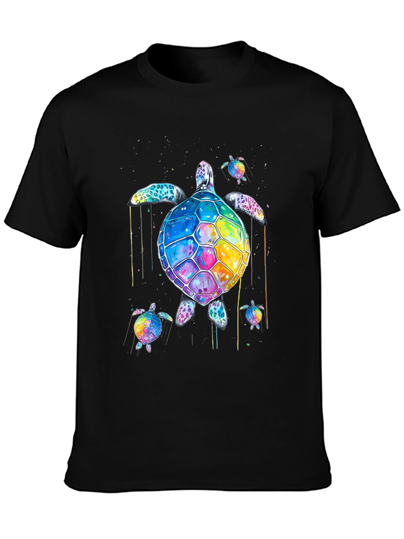 Rainbow Turtle Graphic T-Shirt