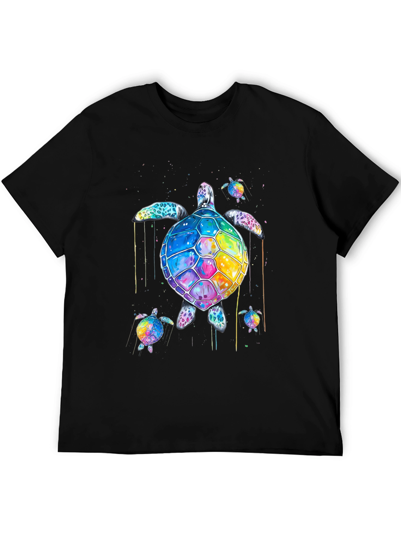 Rainbow Turtle Graphic T-Shirt