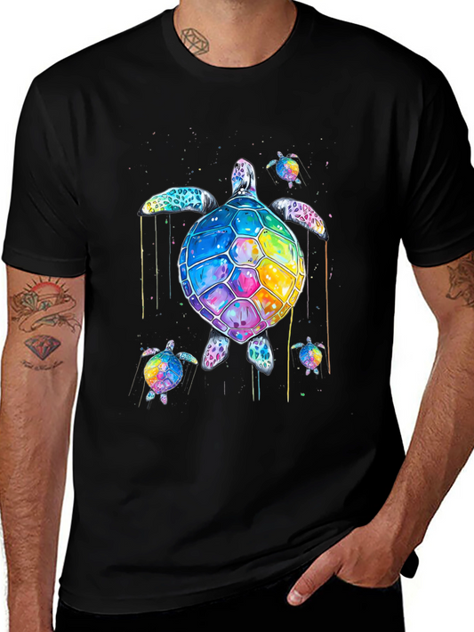 Rainbow Turtle Graphic T-Shirt