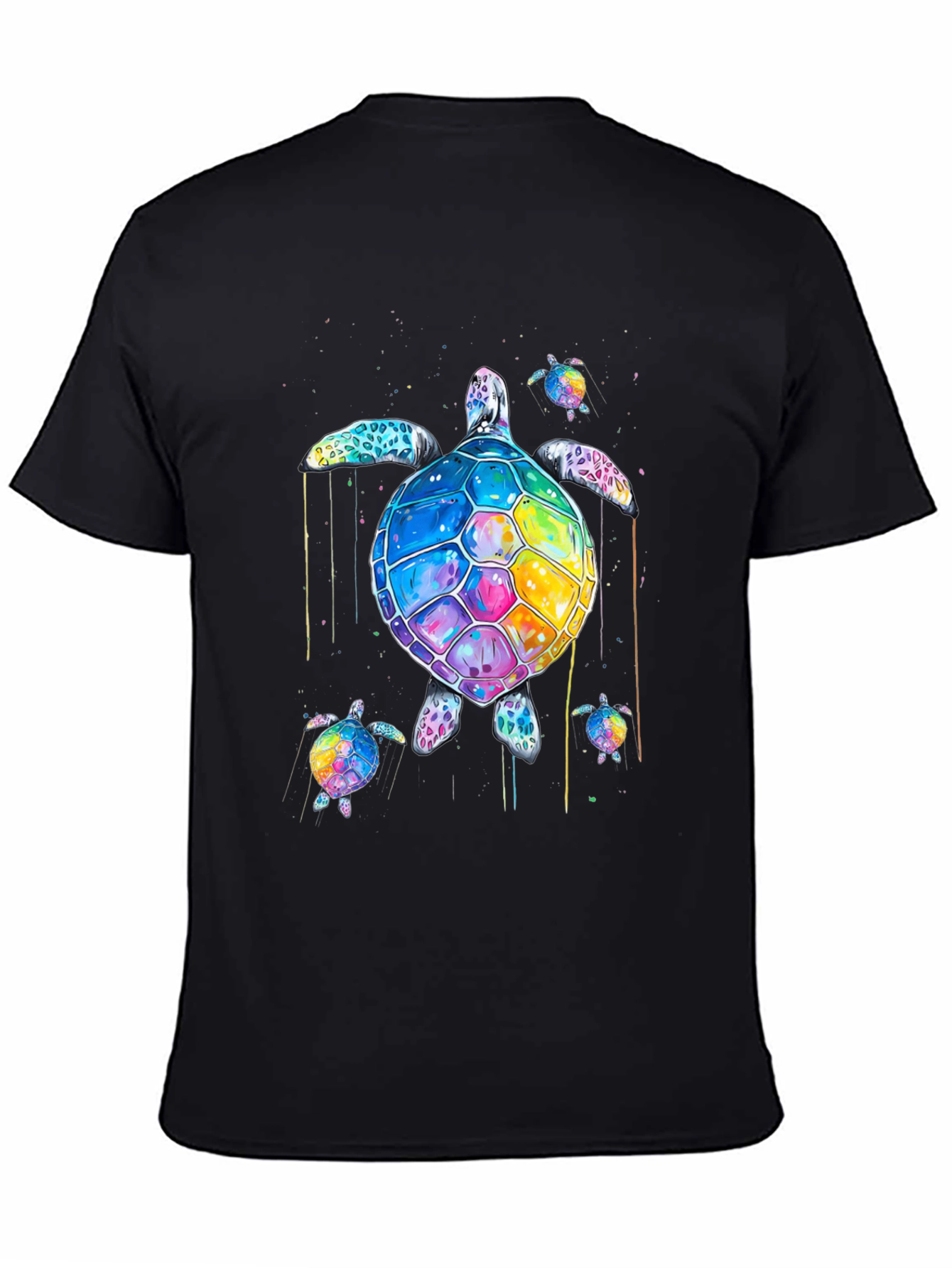 Rainbow Turtle Graphic T-Shirt