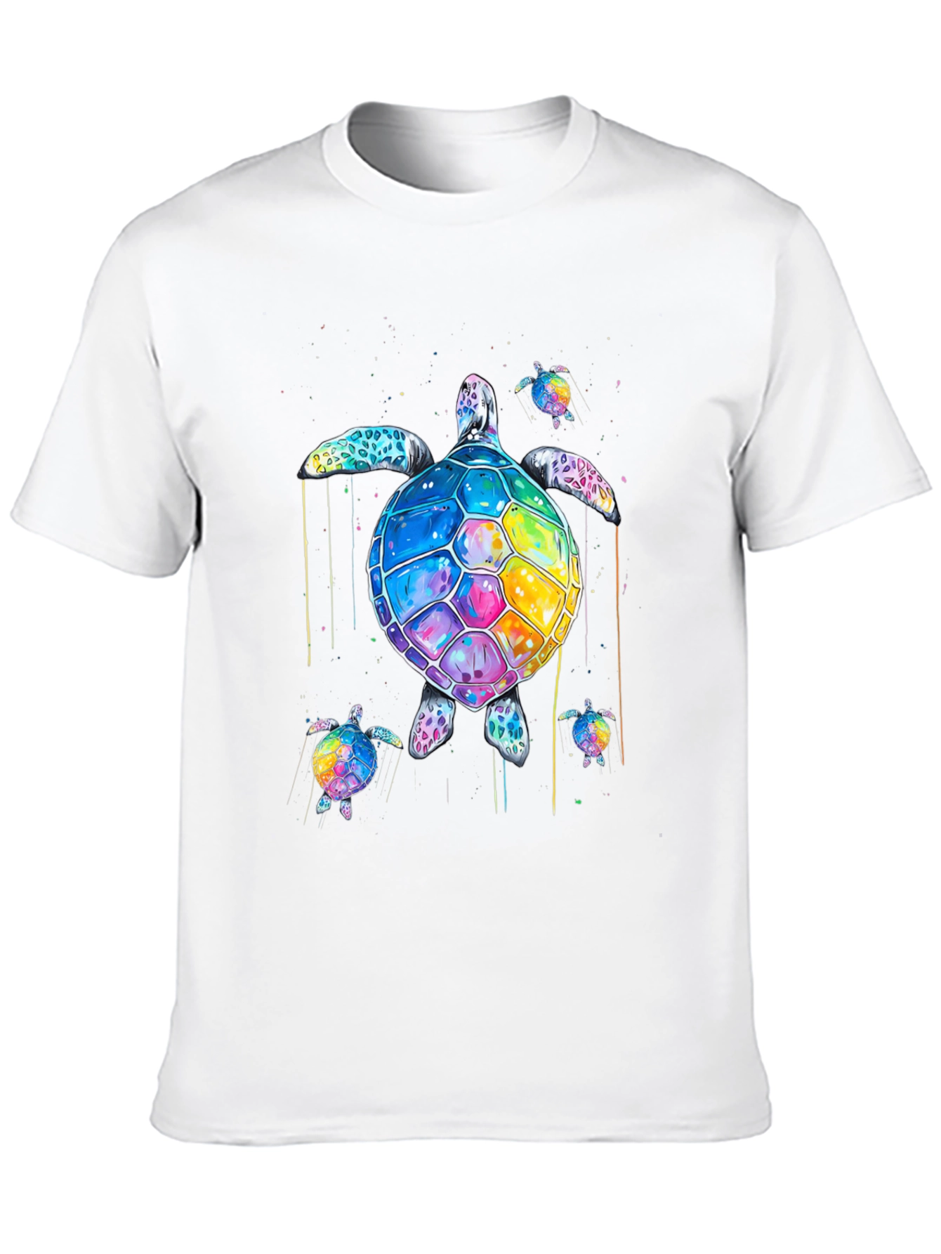 Rainbow Turtle Graphic T-Shirt