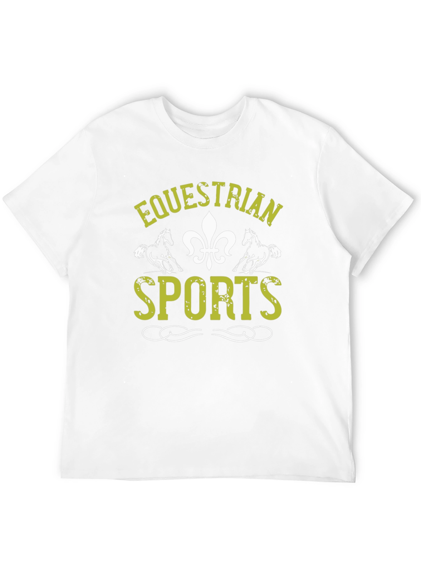 Equestrian Sports Graphic Tee - Black Cotton Shirt