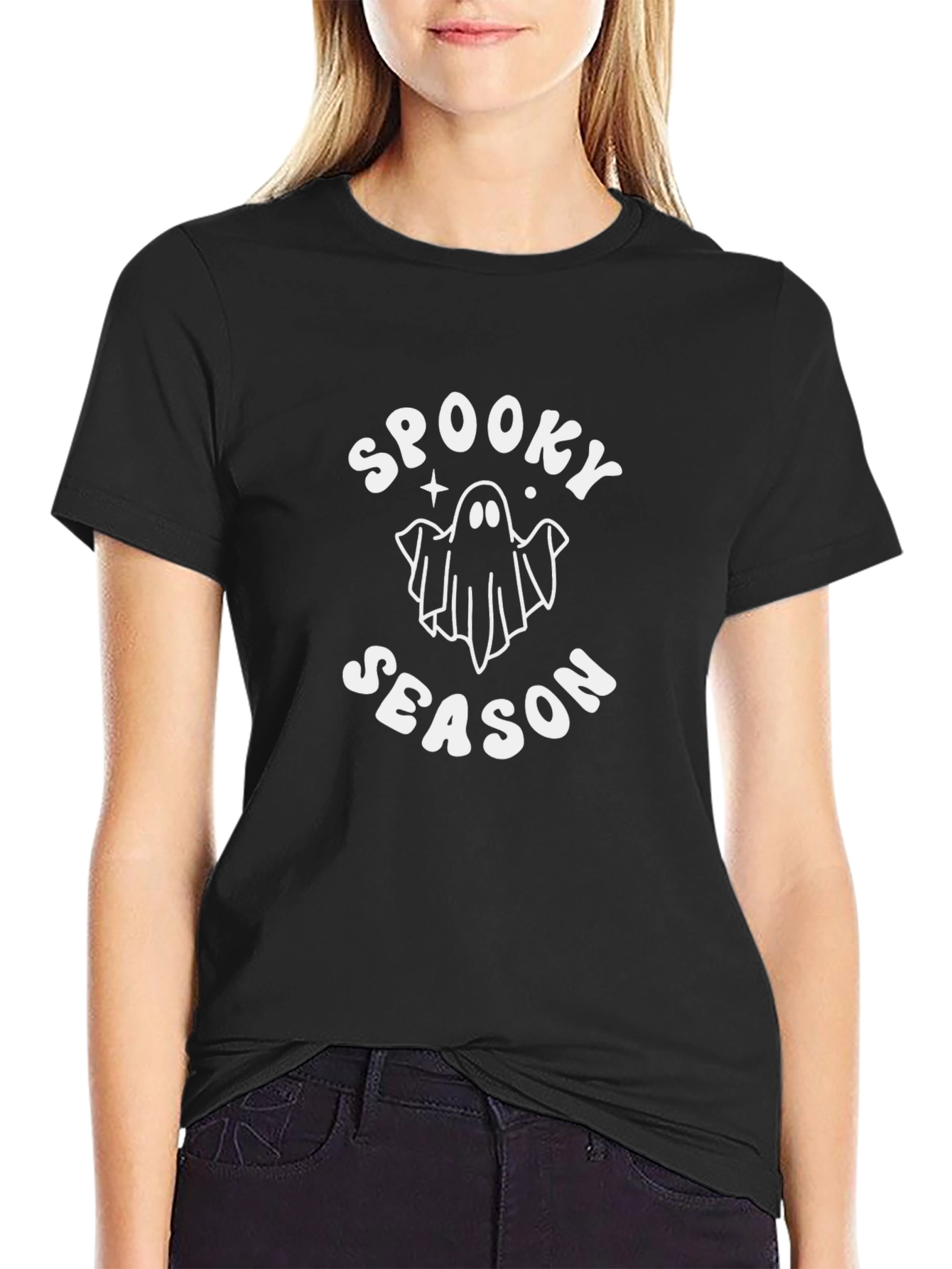 Spooky Season Ghost Graphic T-Shirt - Halloween Tee