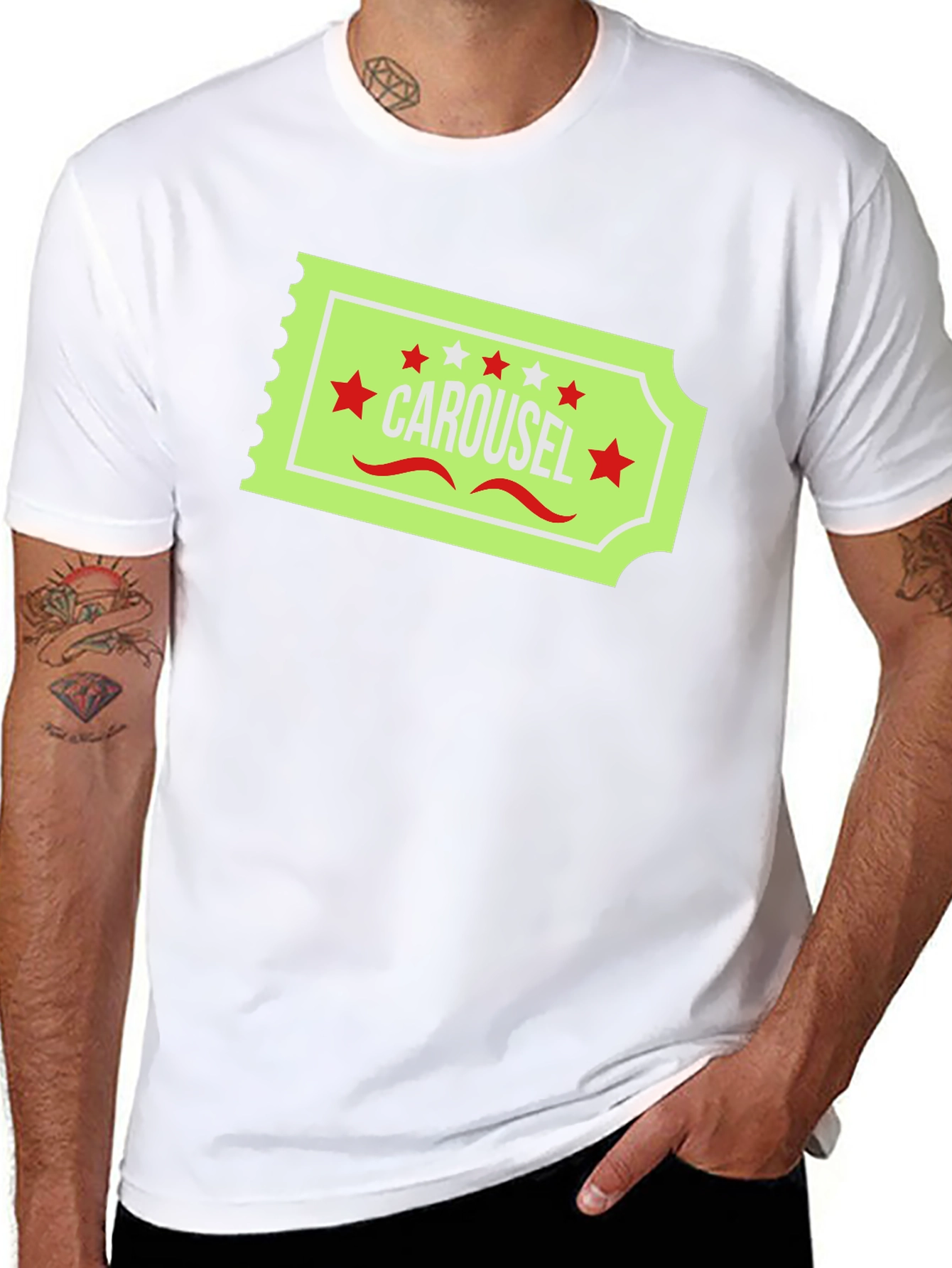 Carousel Ticket Graphic T-Shirt
