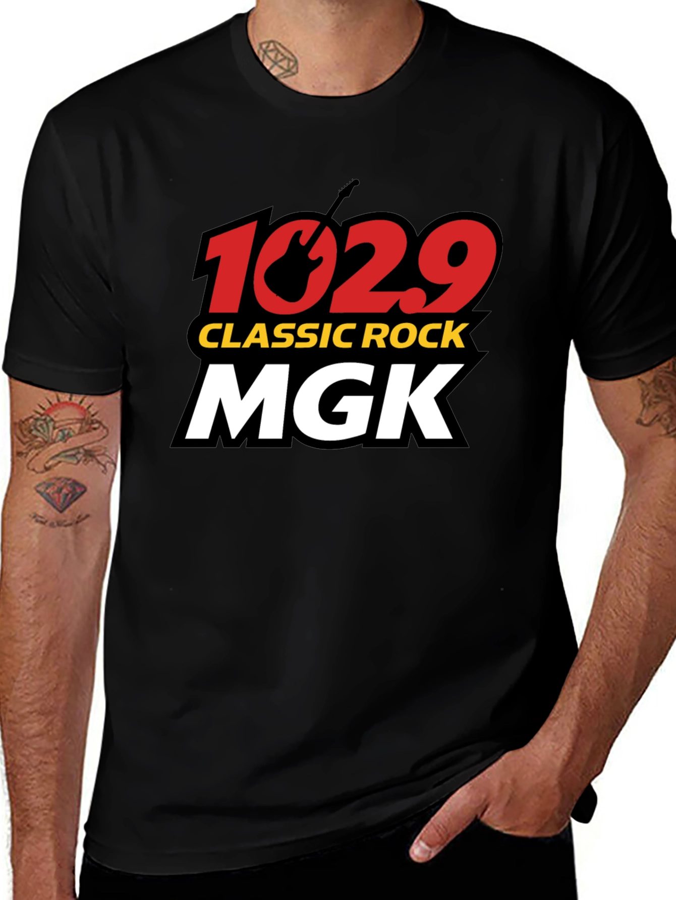 102.9 MGK Classic Rock T-Shirt - Black Cotton Tee