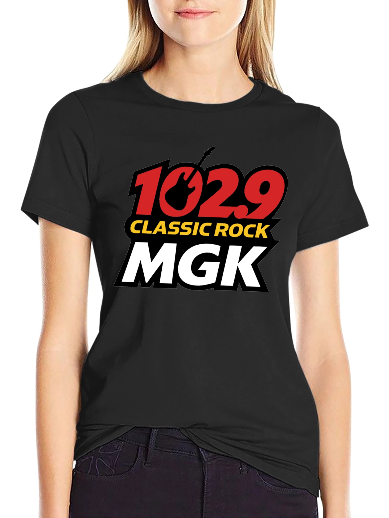 102.9 MGK Classic Rock T-Shirt - Black Cotton Tee