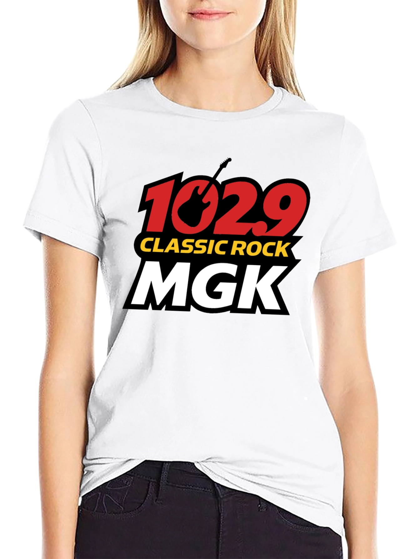 102.9 MGK Classic Rock T-Shirt - Black Cotton Tee