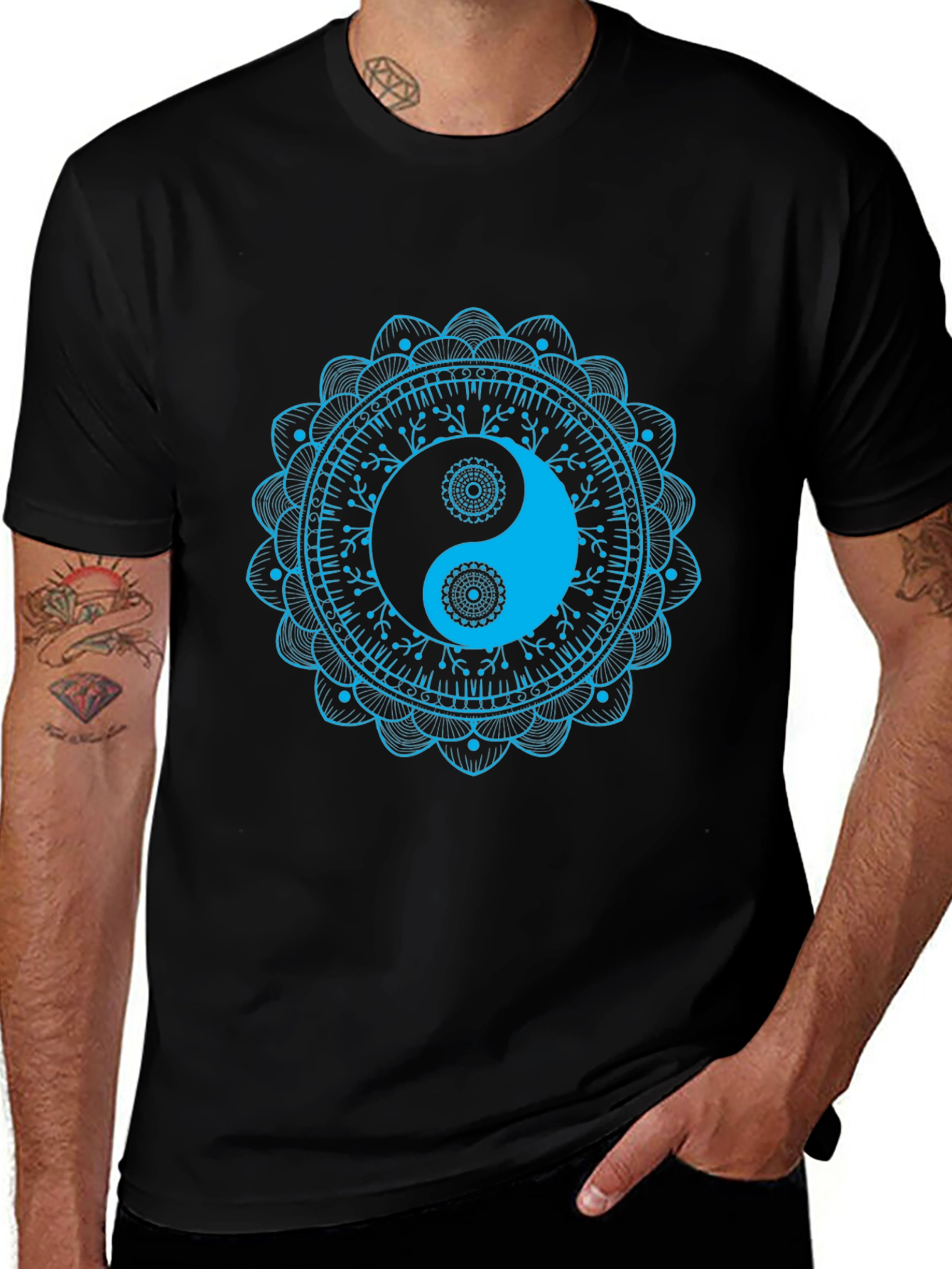Yin Yang Mandala Graphic Tee - Casual Comfort