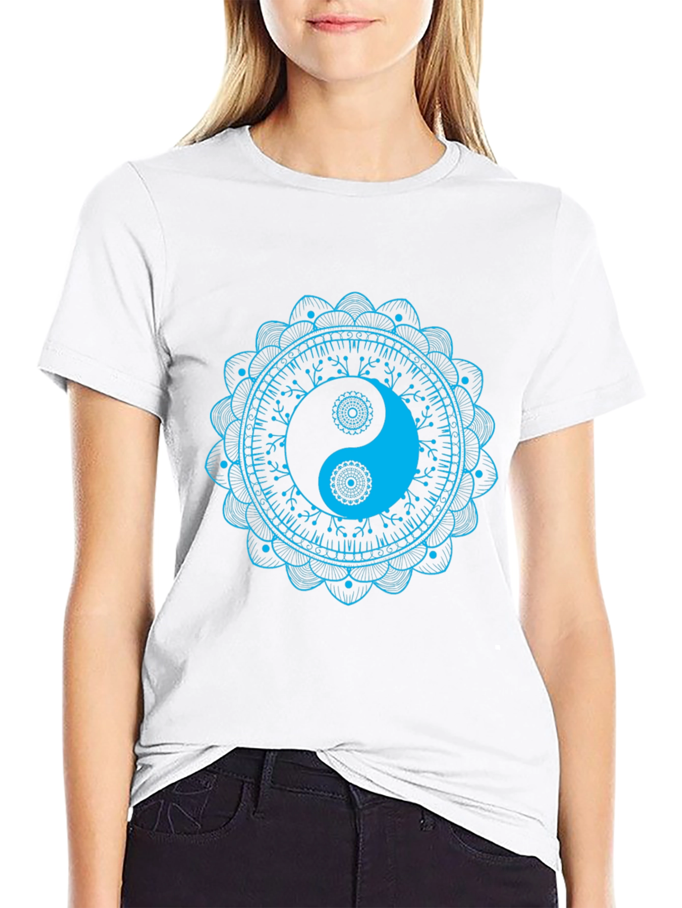 Yin Yang Mandala Graphic Tee - Casual Comfort