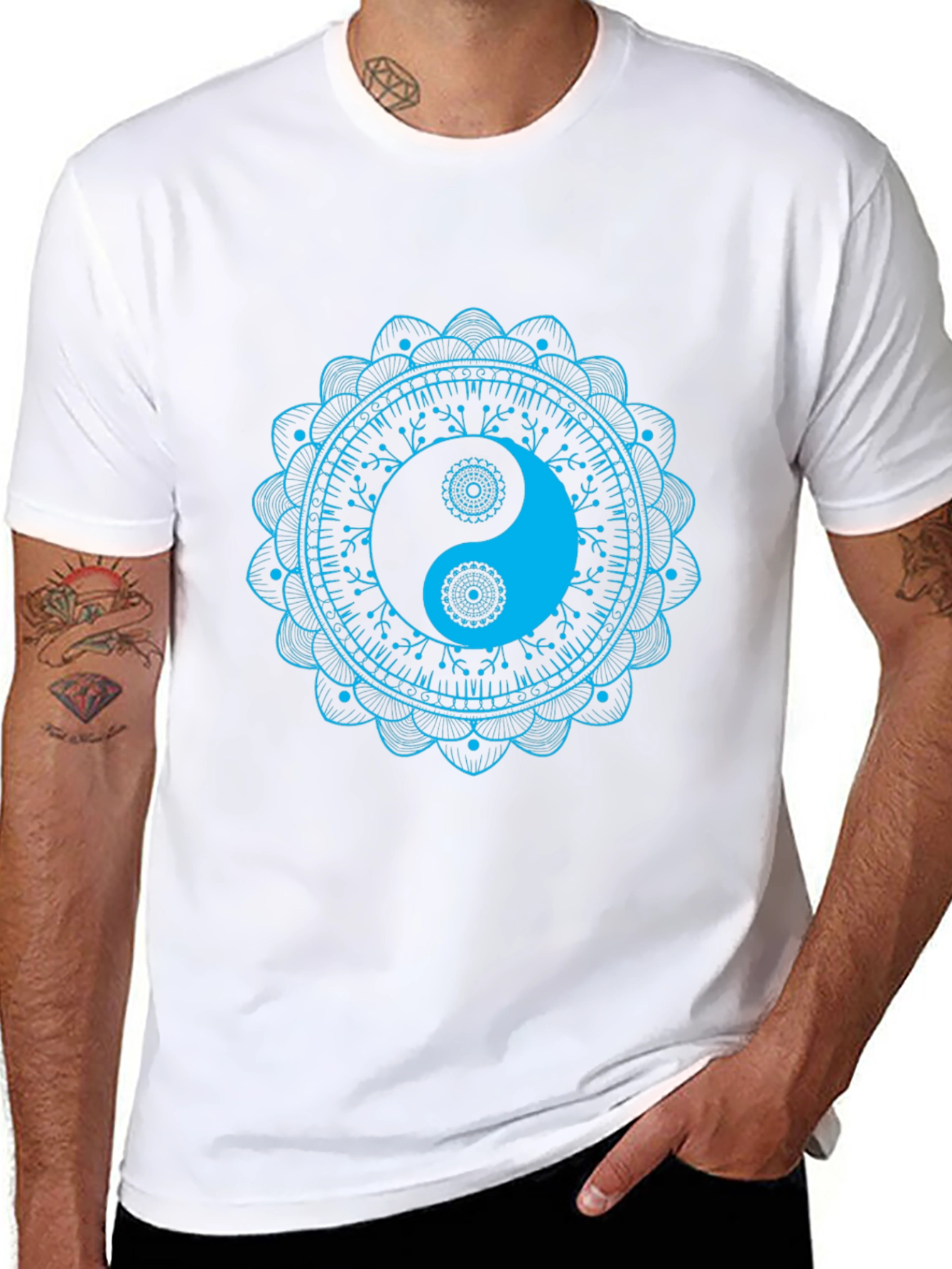 Yin Yang Mandala Graphic Tee - Casual Comfort
