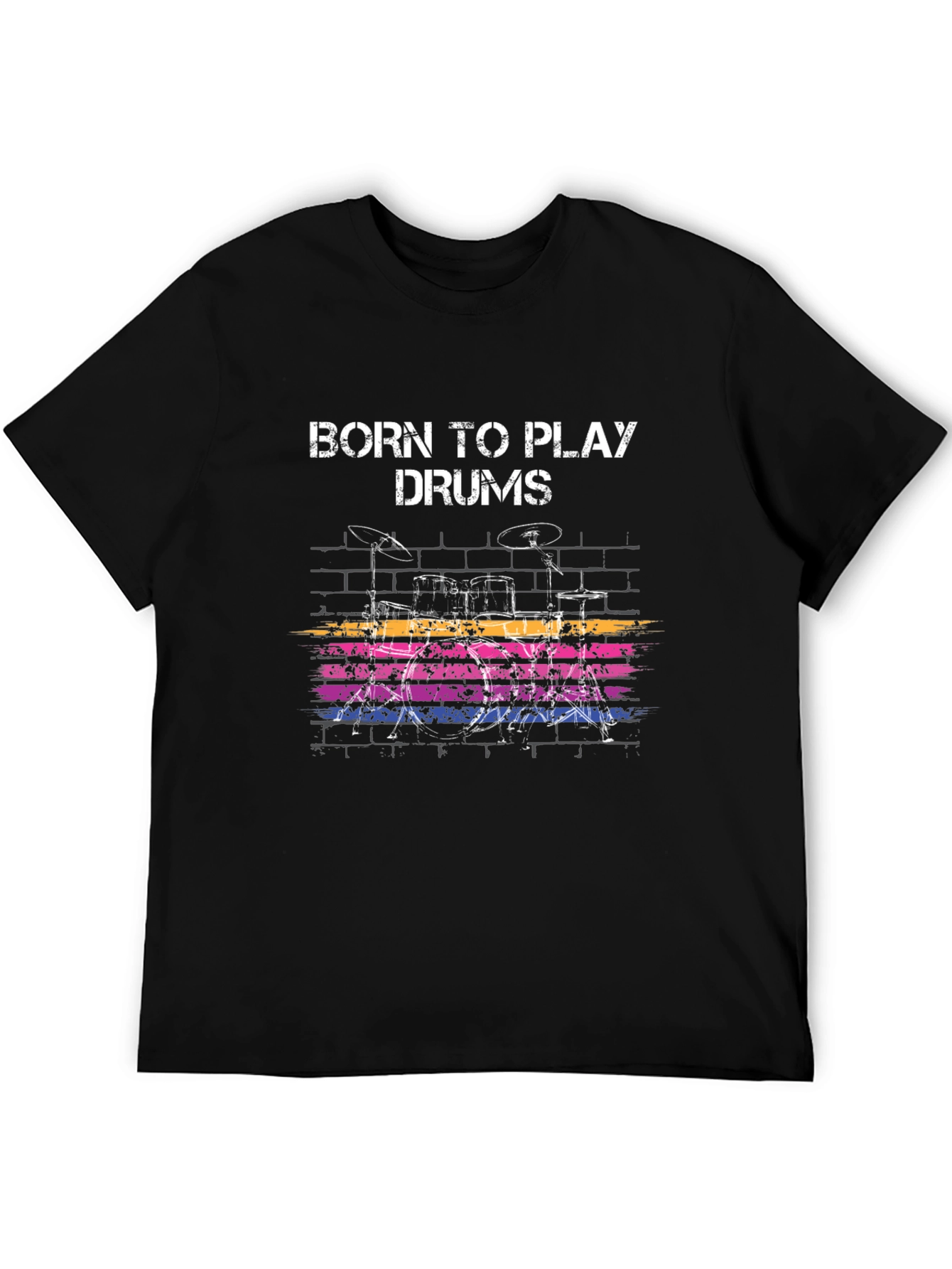 Born to Play Drums Graphic T-Shirt