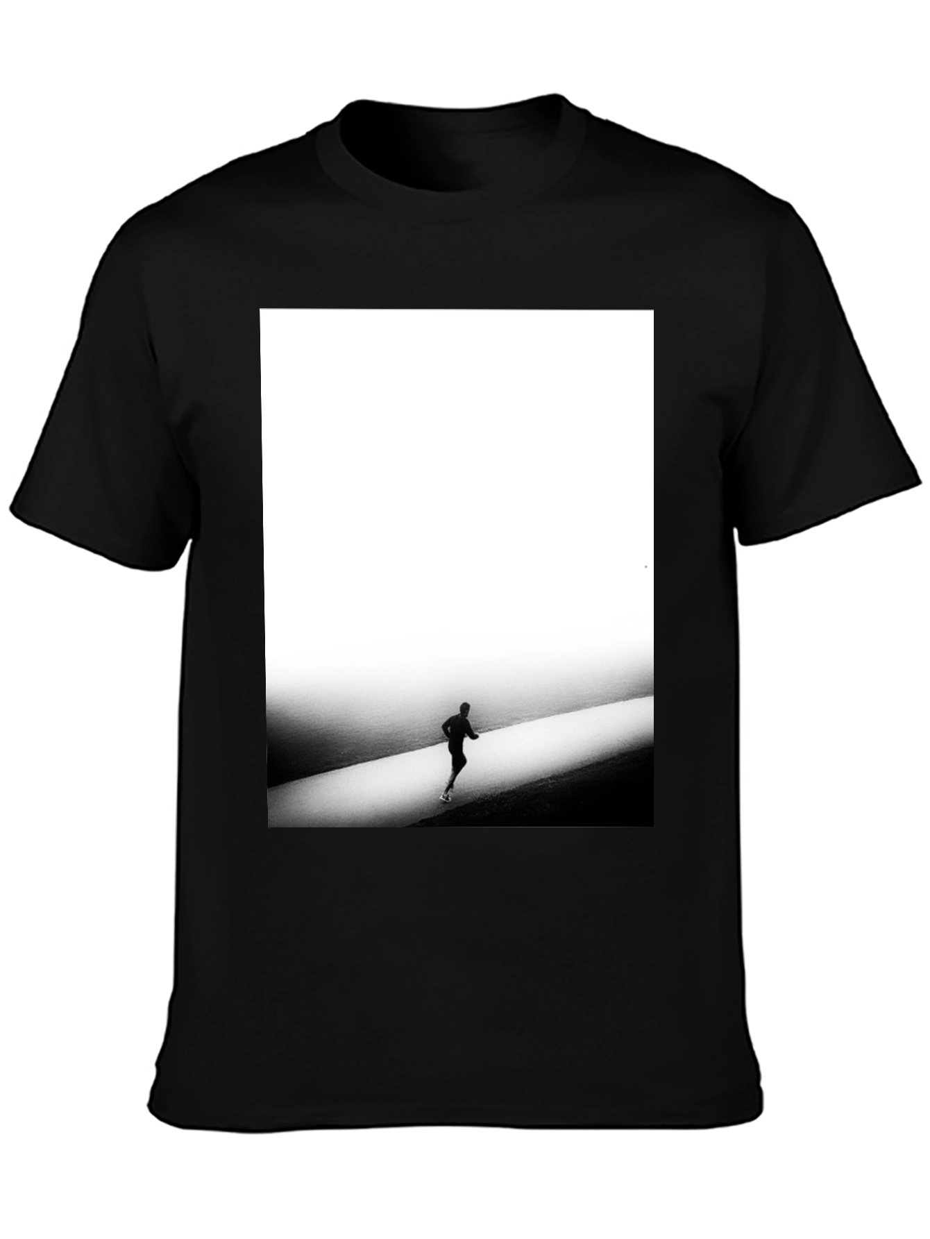 Minimalist Runner Graphic Tee - Black