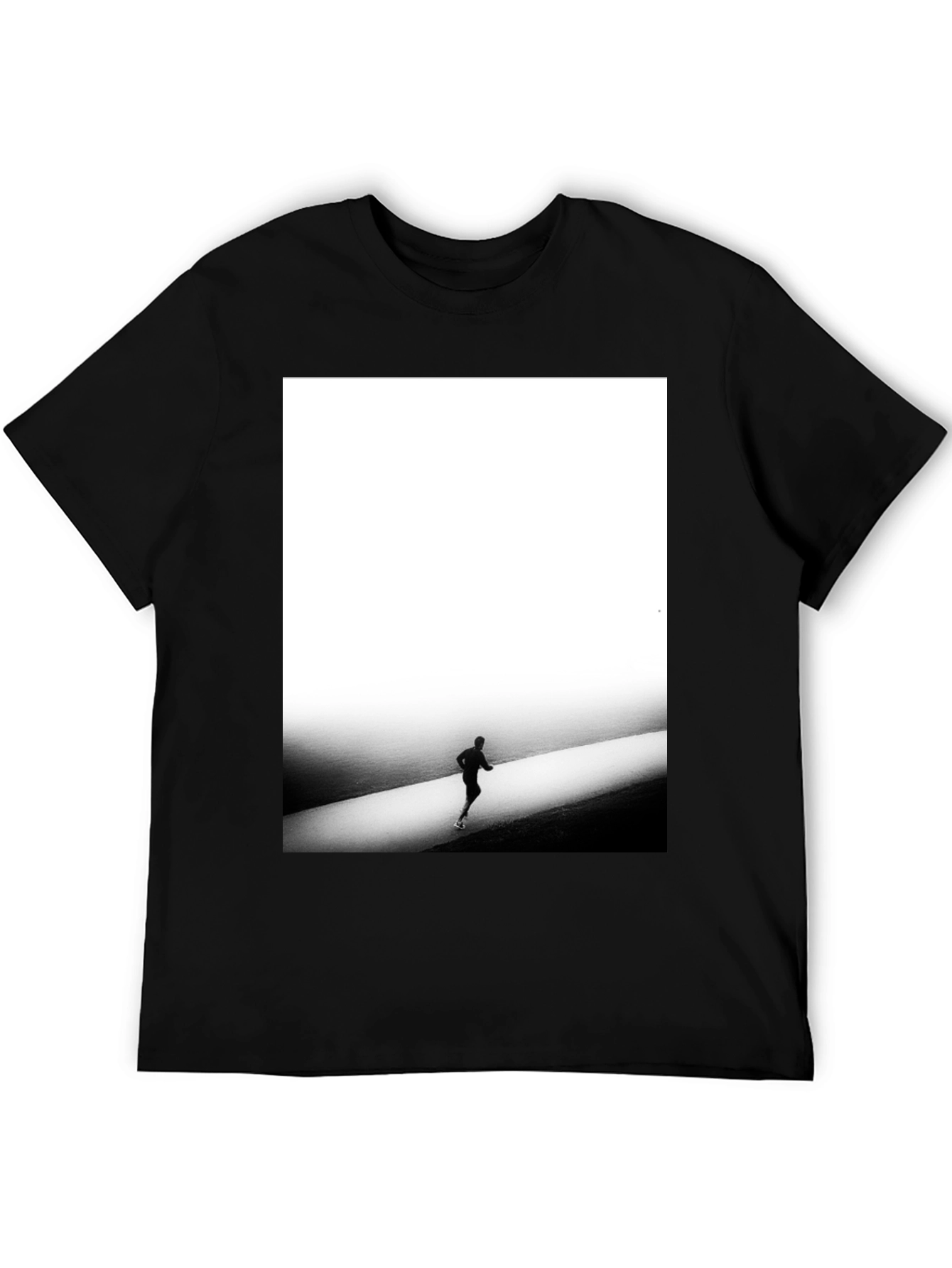 Minimalist Runner Graphic Tee - Black