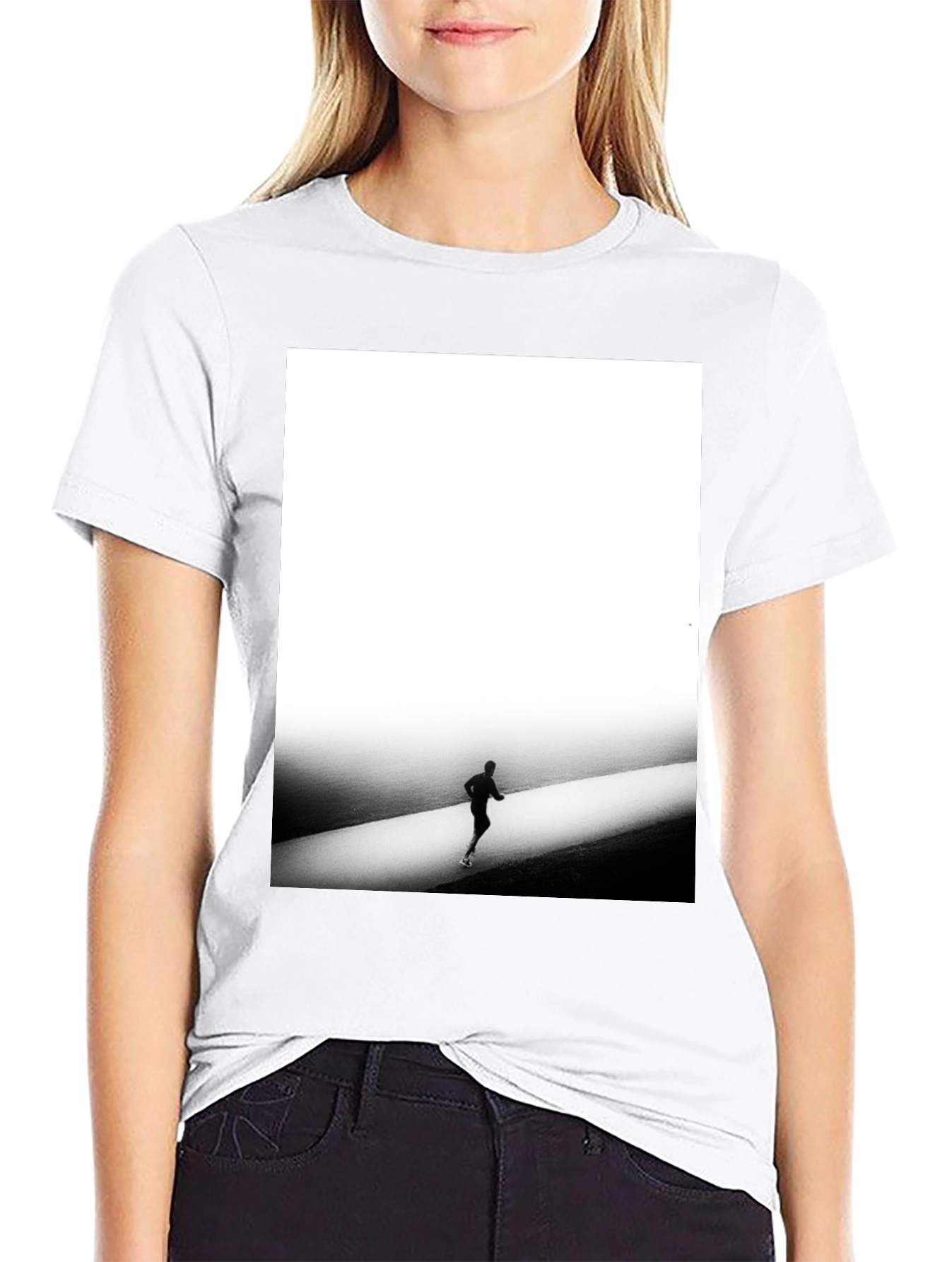 Minimalist Runner Graphic Tee - Black