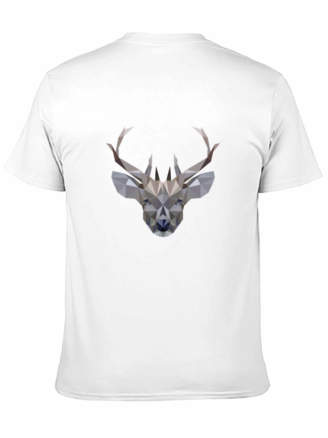 Geometric Deer Graphic Black T-Shirt