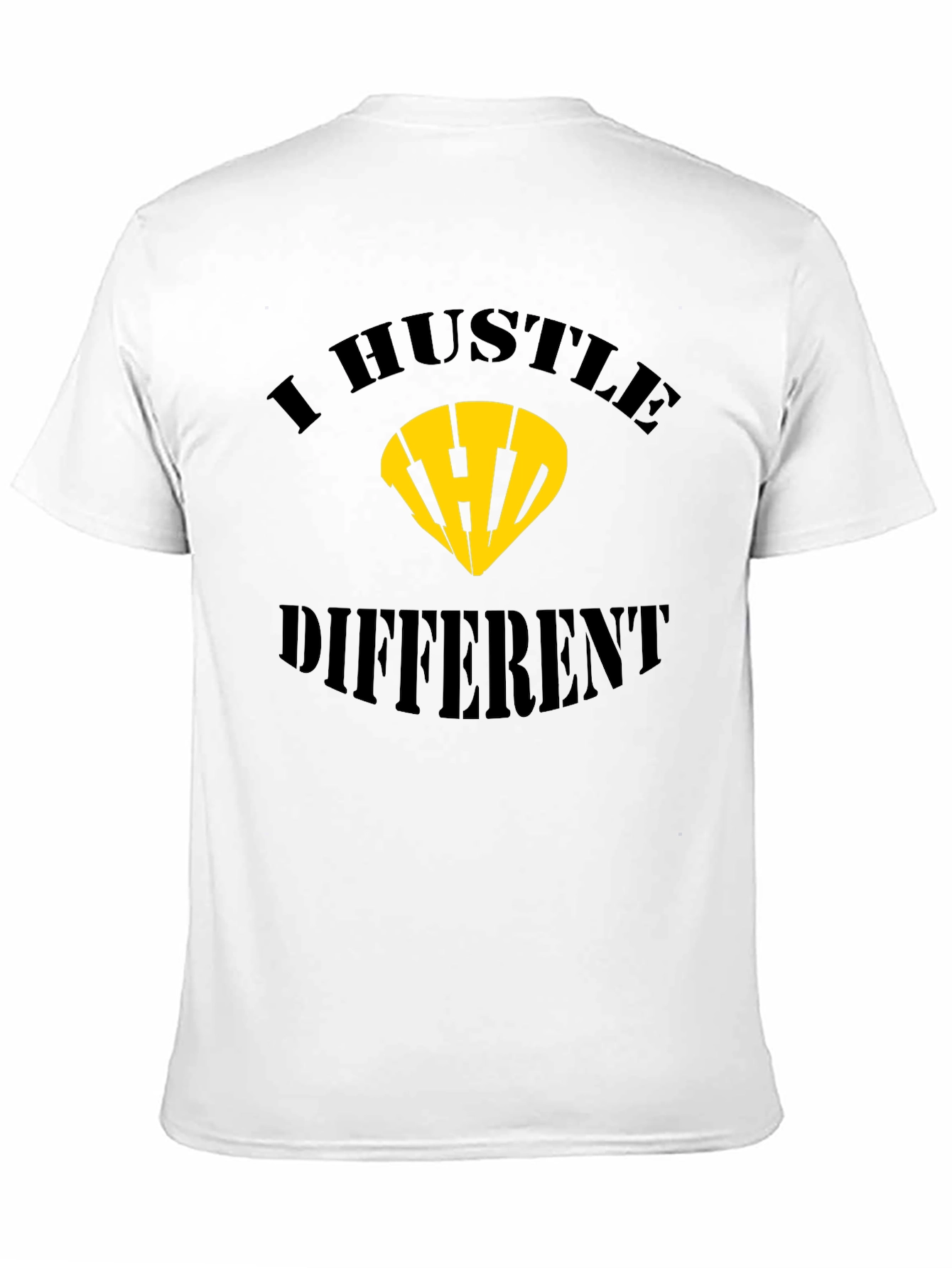 I Hustle Different Black Graphic Tee