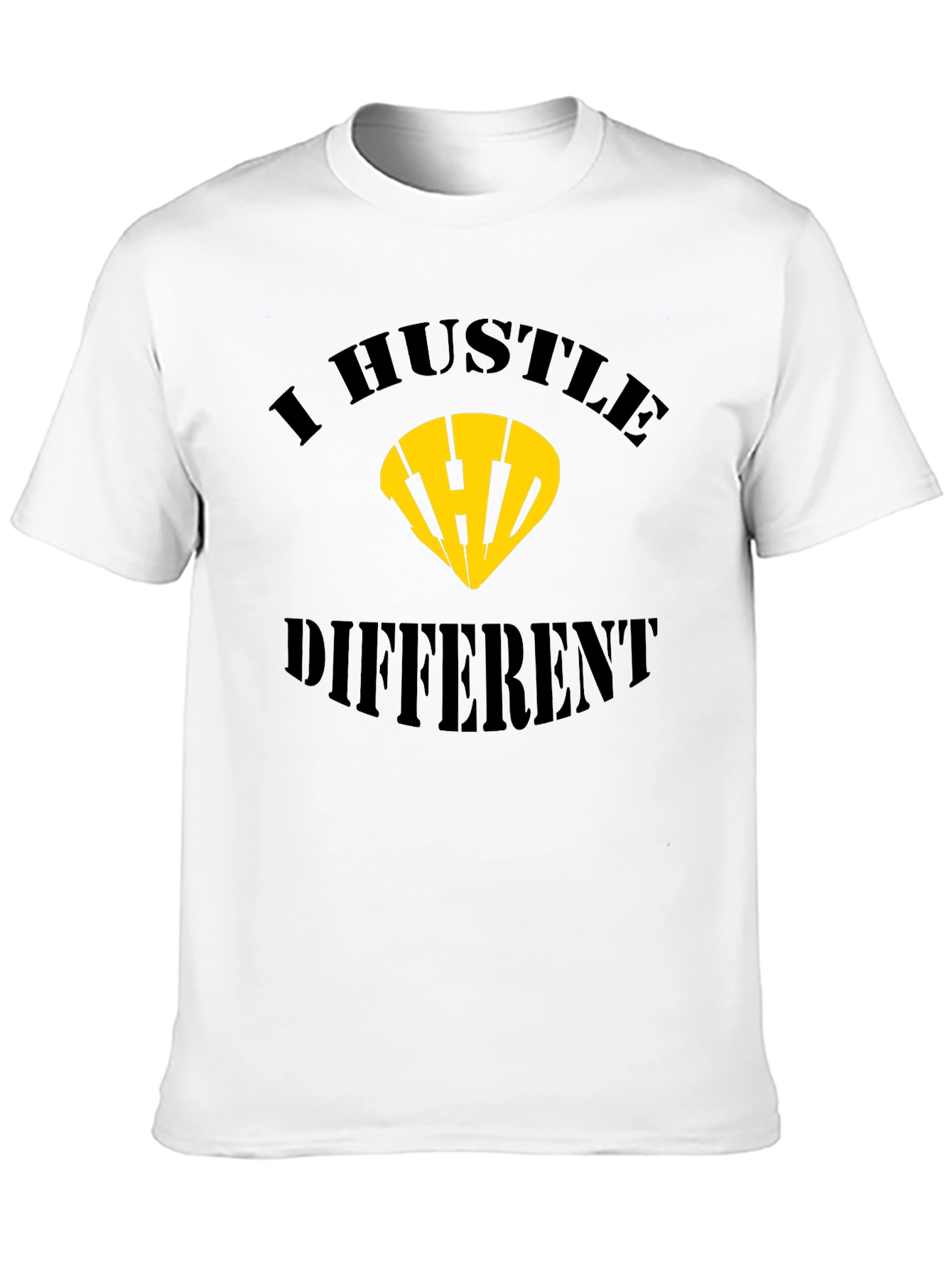 I Hustle Different Black Graphic Tee