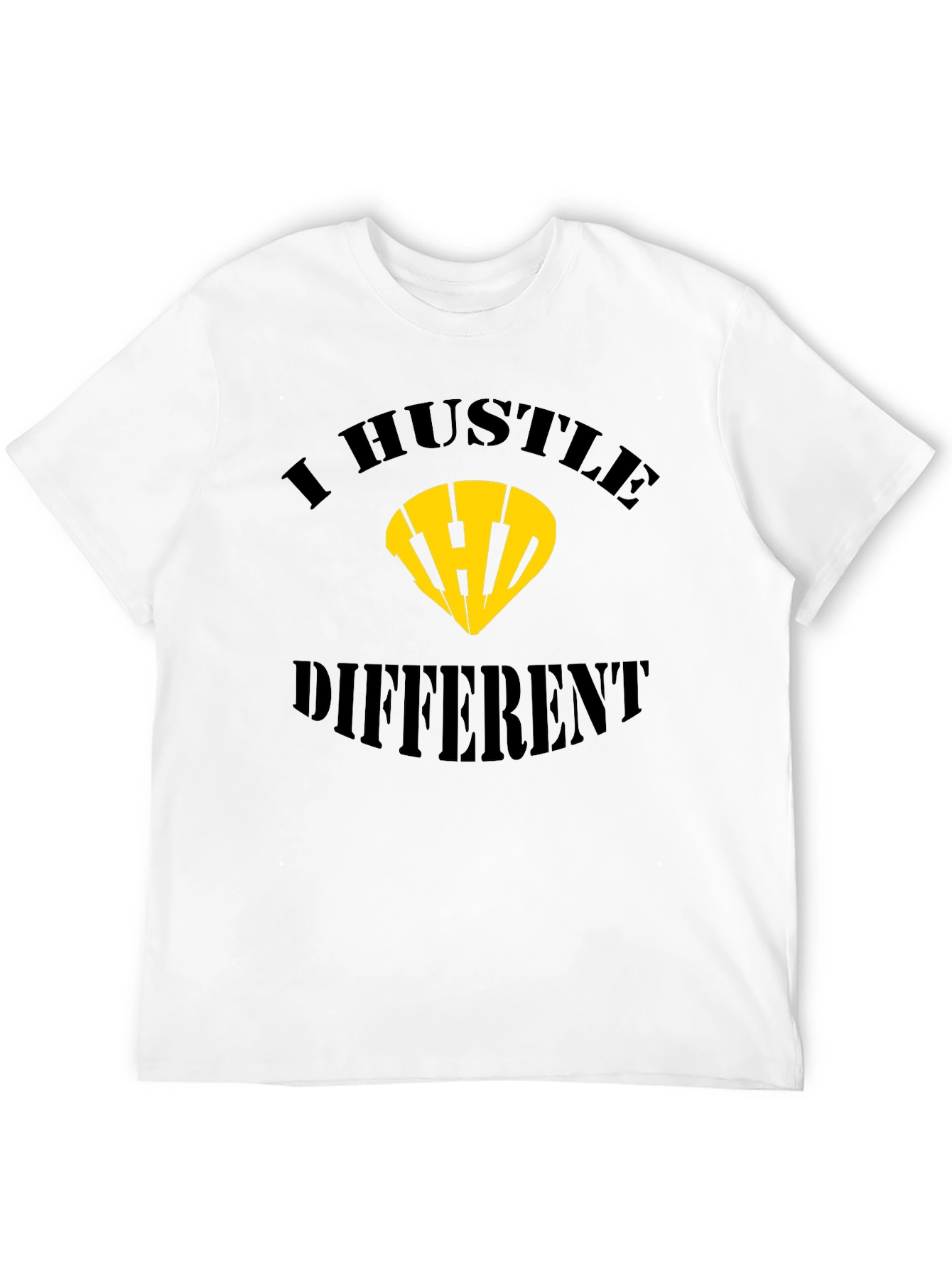 I Hustle Different Black Graphic Tee