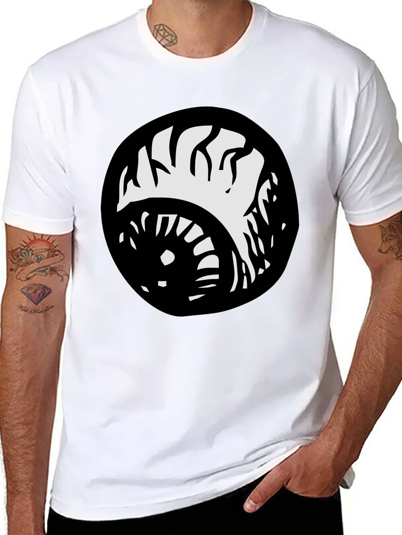 Monster Eye Graphic Black T-Shirt