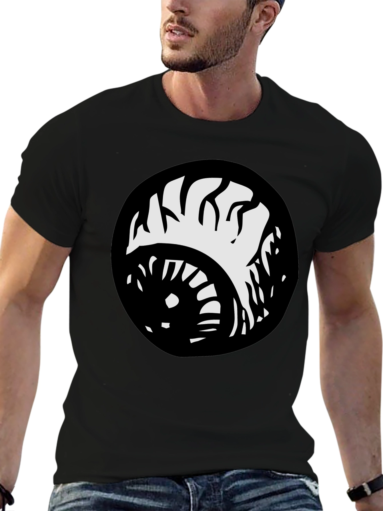 Monster Eye Graphic Black T-Shirt