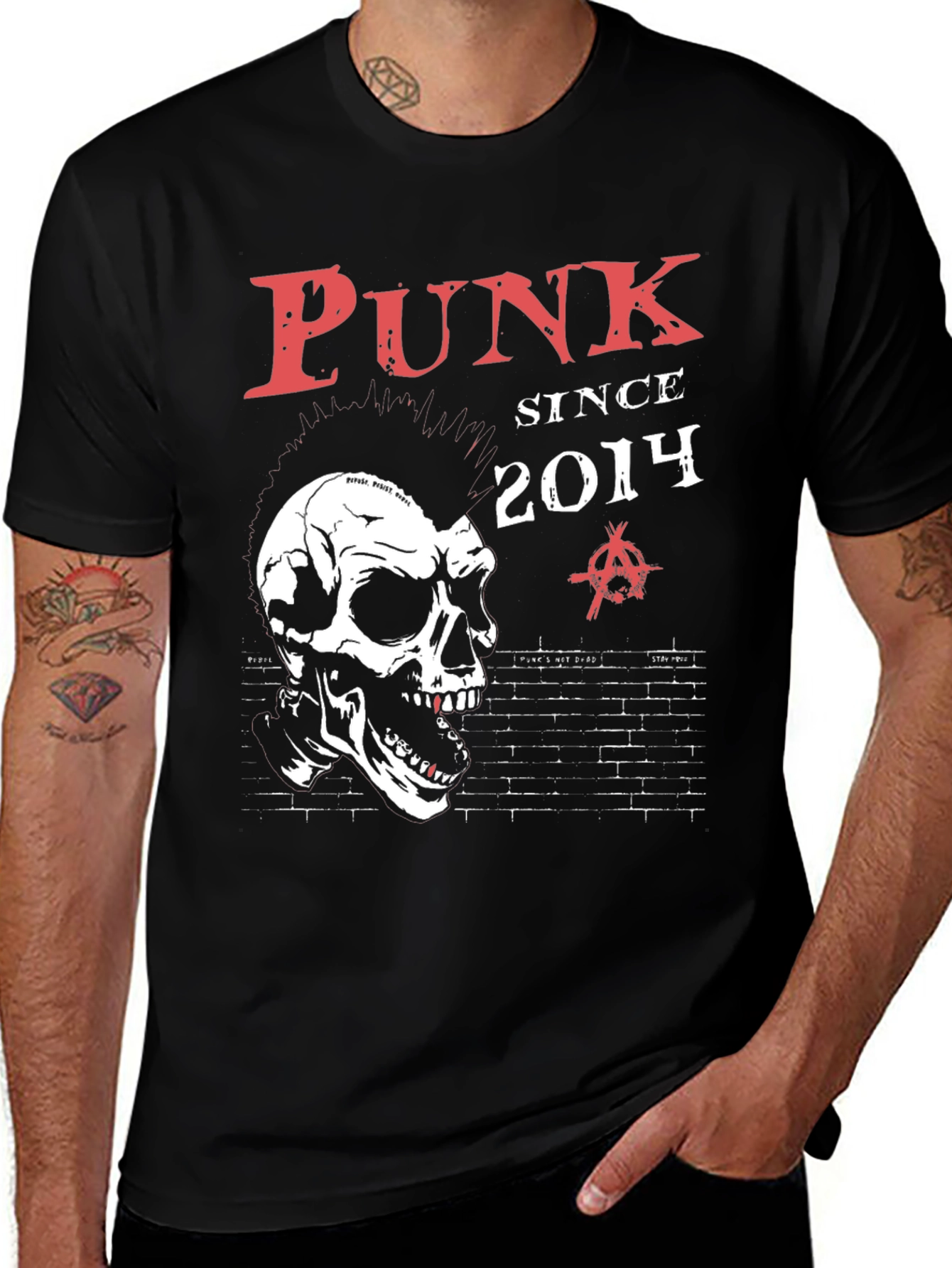 Punk Since 2014 Black T-Shirt
