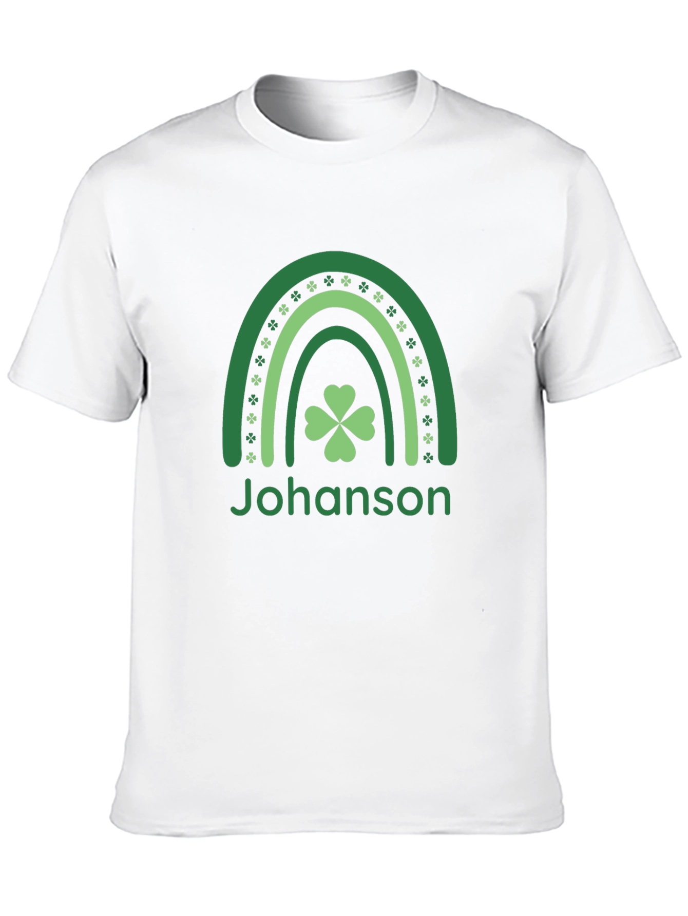 St. Patricks Day Personalized Shamrock Rainbow T-Shirt