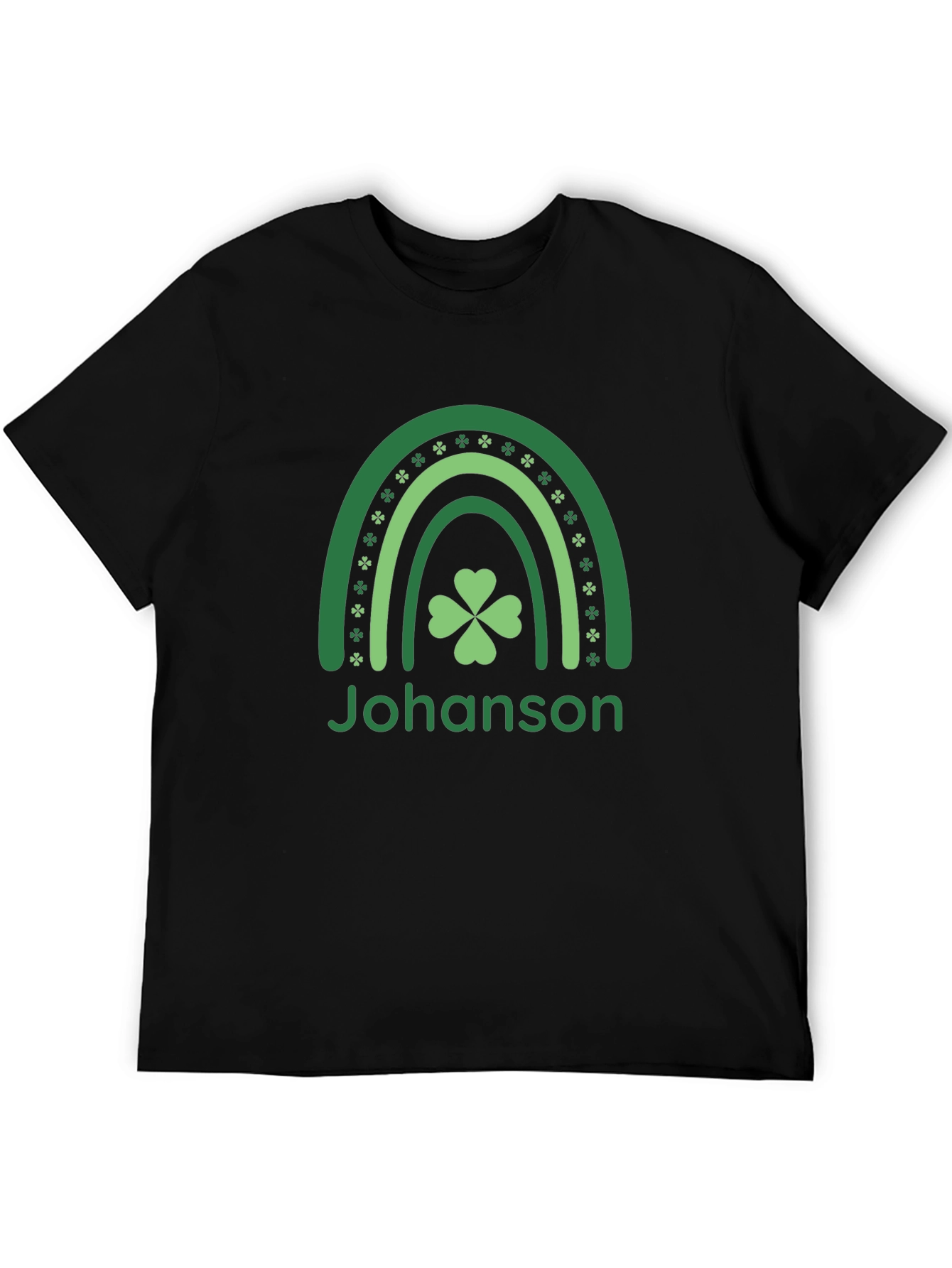 St. Patricks Day Personalized Shamrock Rainbow T-Shirt