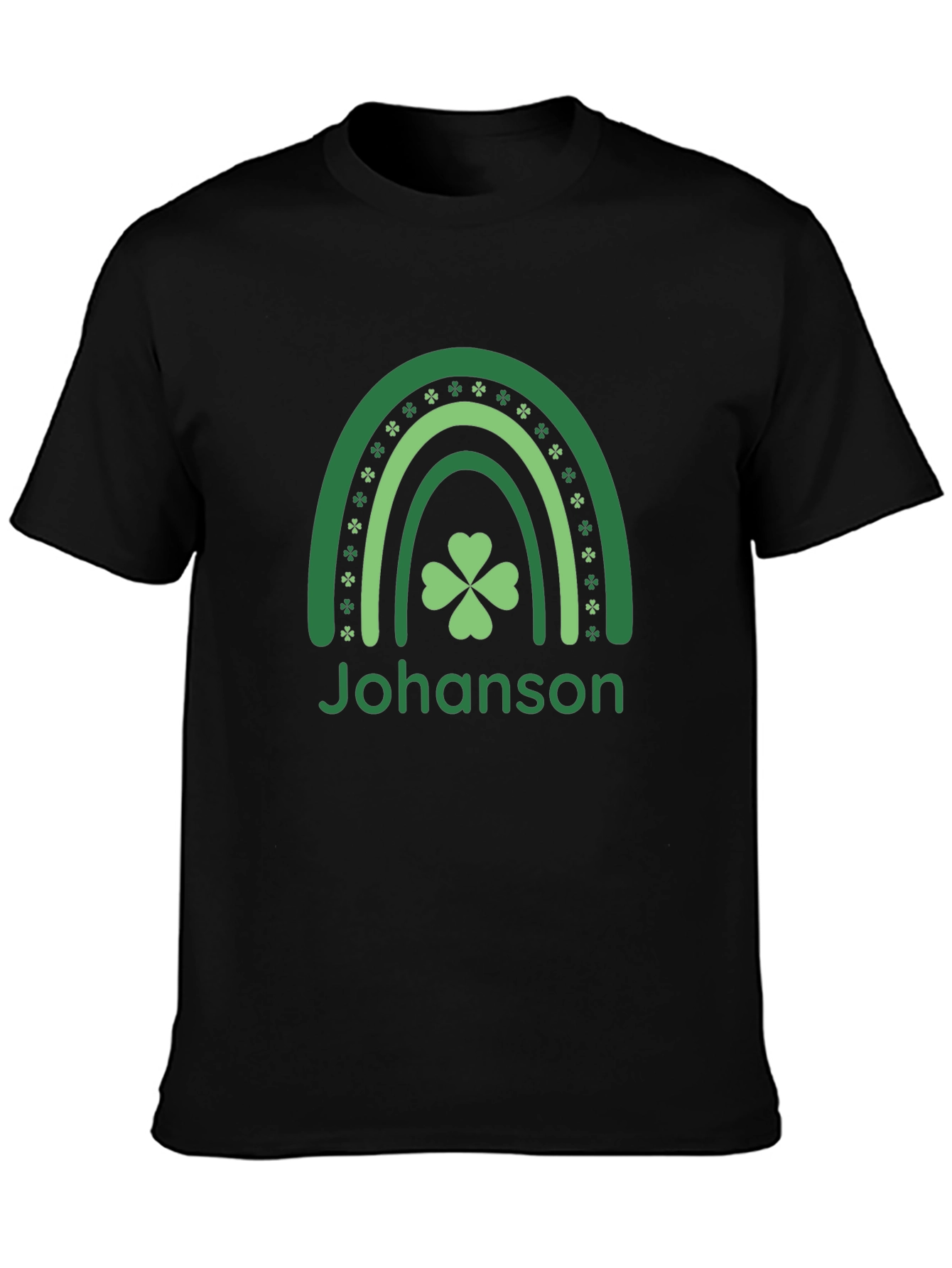 St. Patricks Day Personalized Shamrock Rainbow T-Shirt