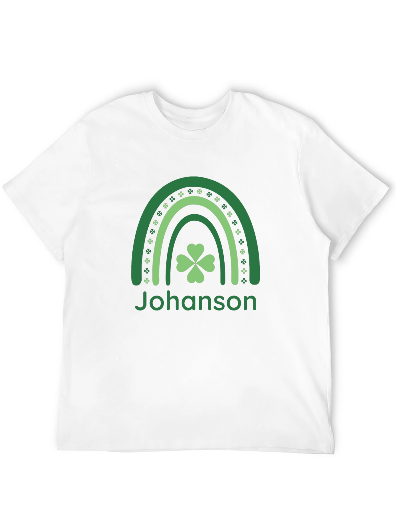 St. Patricks Day Personalized Shamrock Rainbow T-Shirt