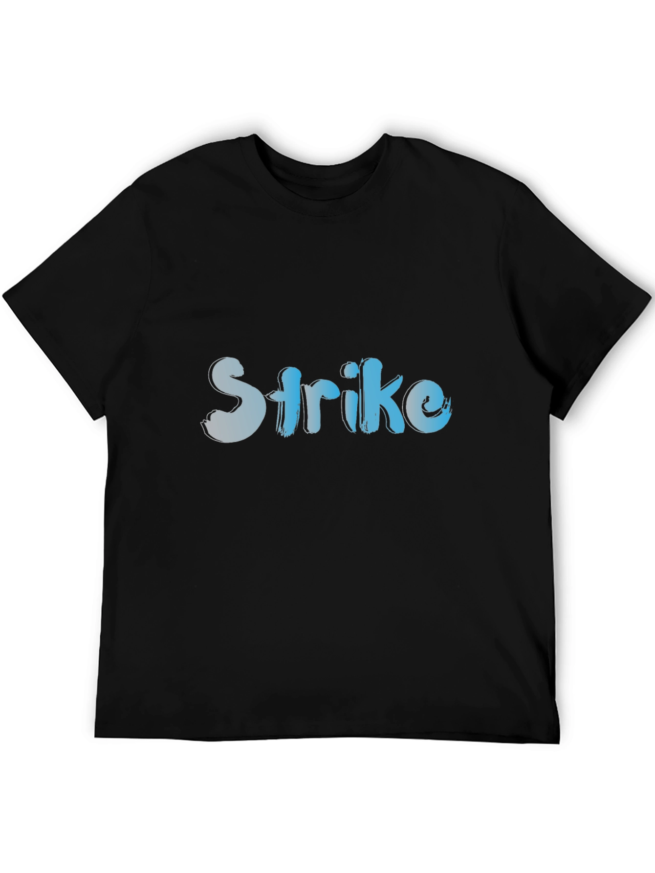 Strike Graphic Tee - Stylish Black Cotton T-Shirt
