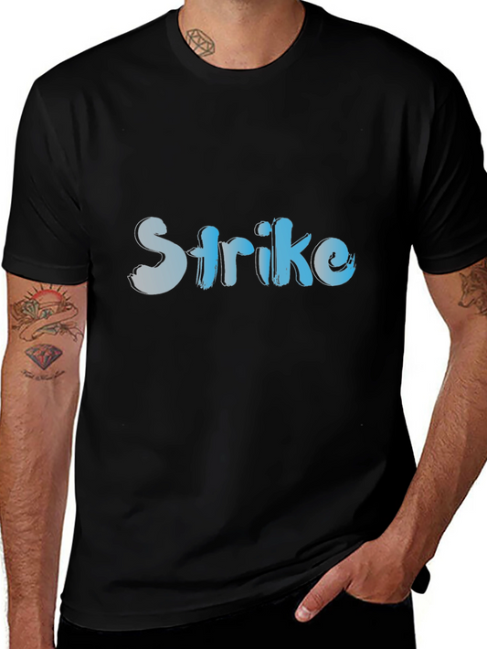 Strike Graphic Tee - Stylish Black Cotton T-Shirt